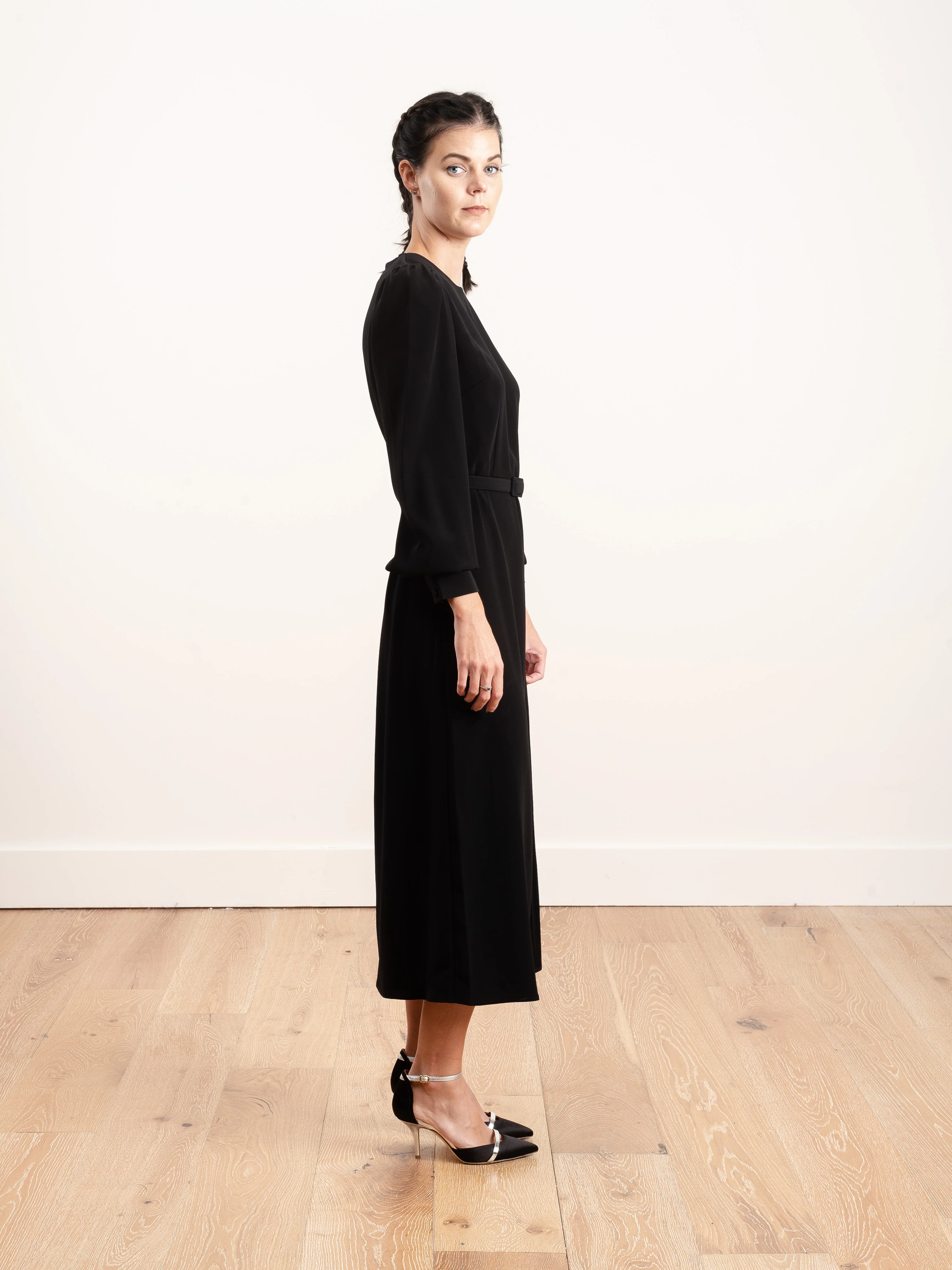 crepe inverted pleat dress - Image 2