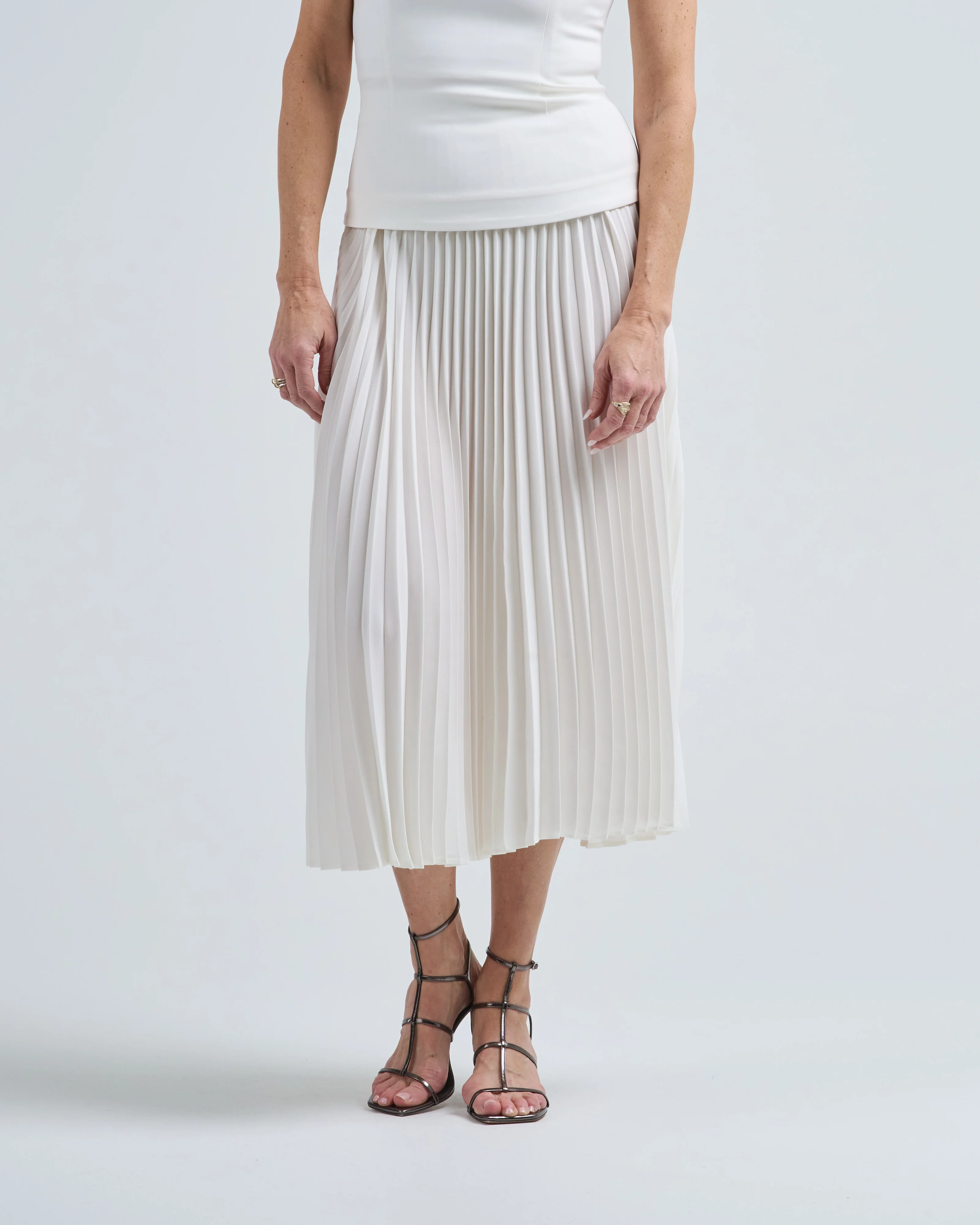 pleated elastic wb skirt - Image 3