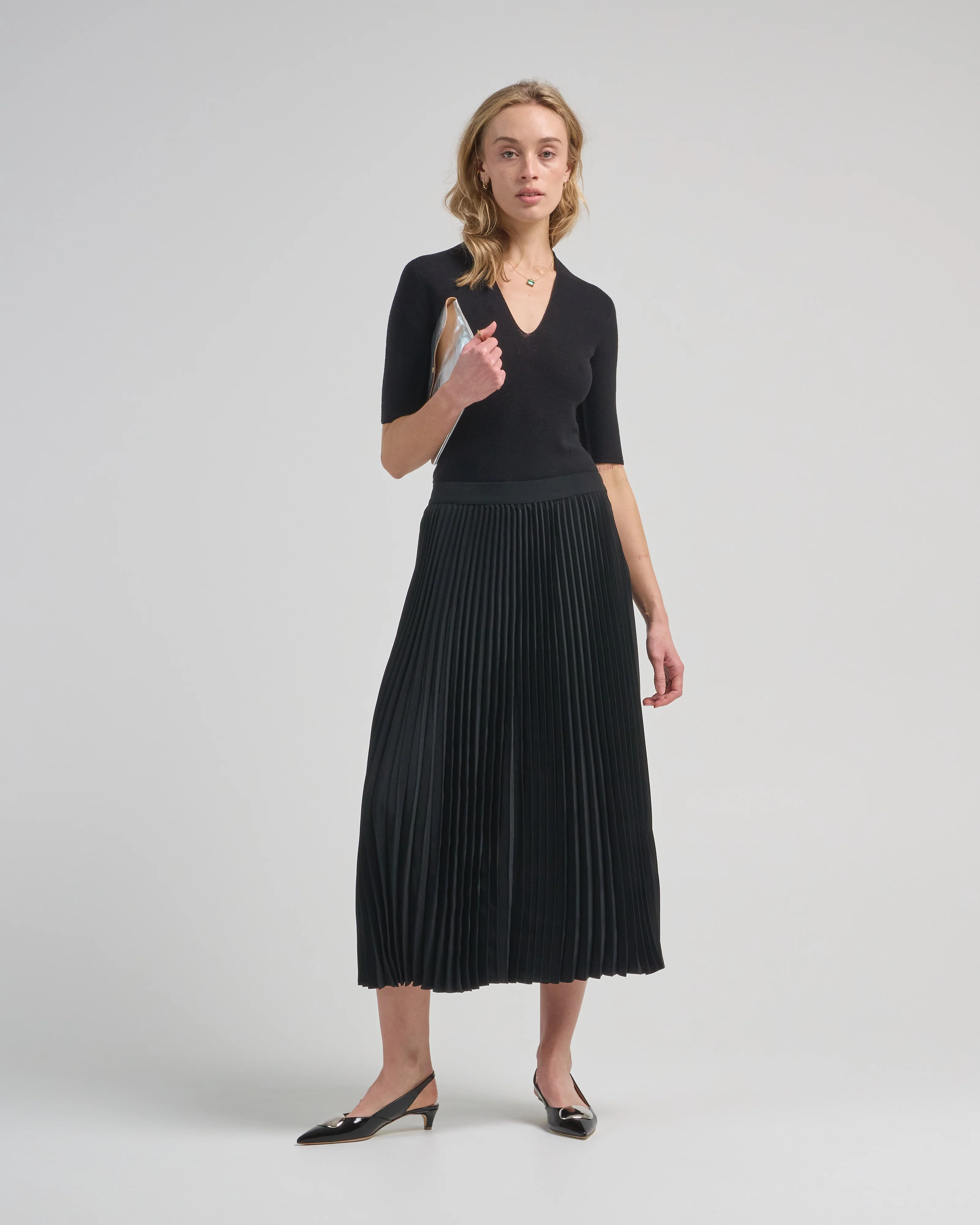 pleated elastic wb skirt - Image 5