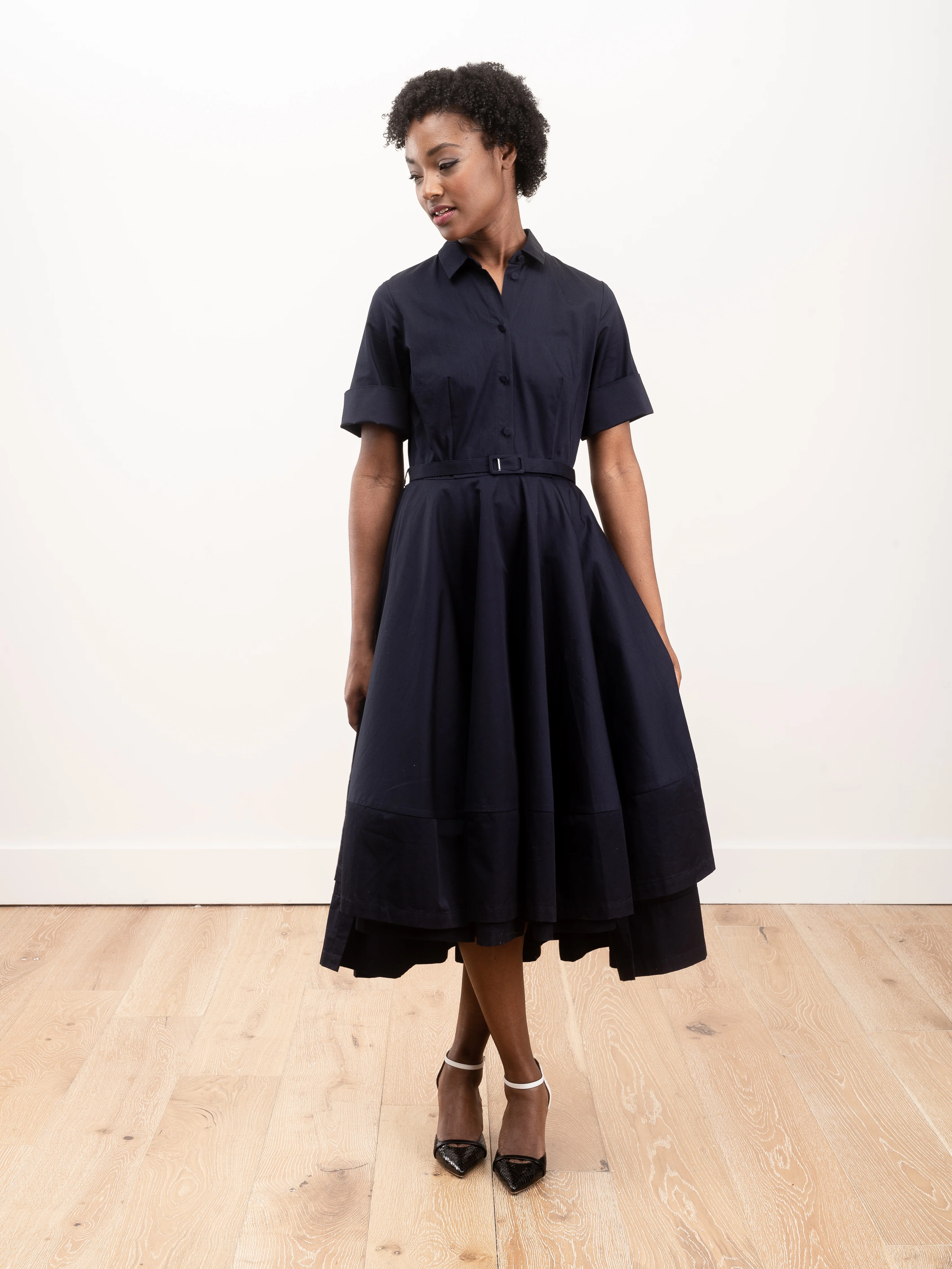 shirt dress - navy - Image 2