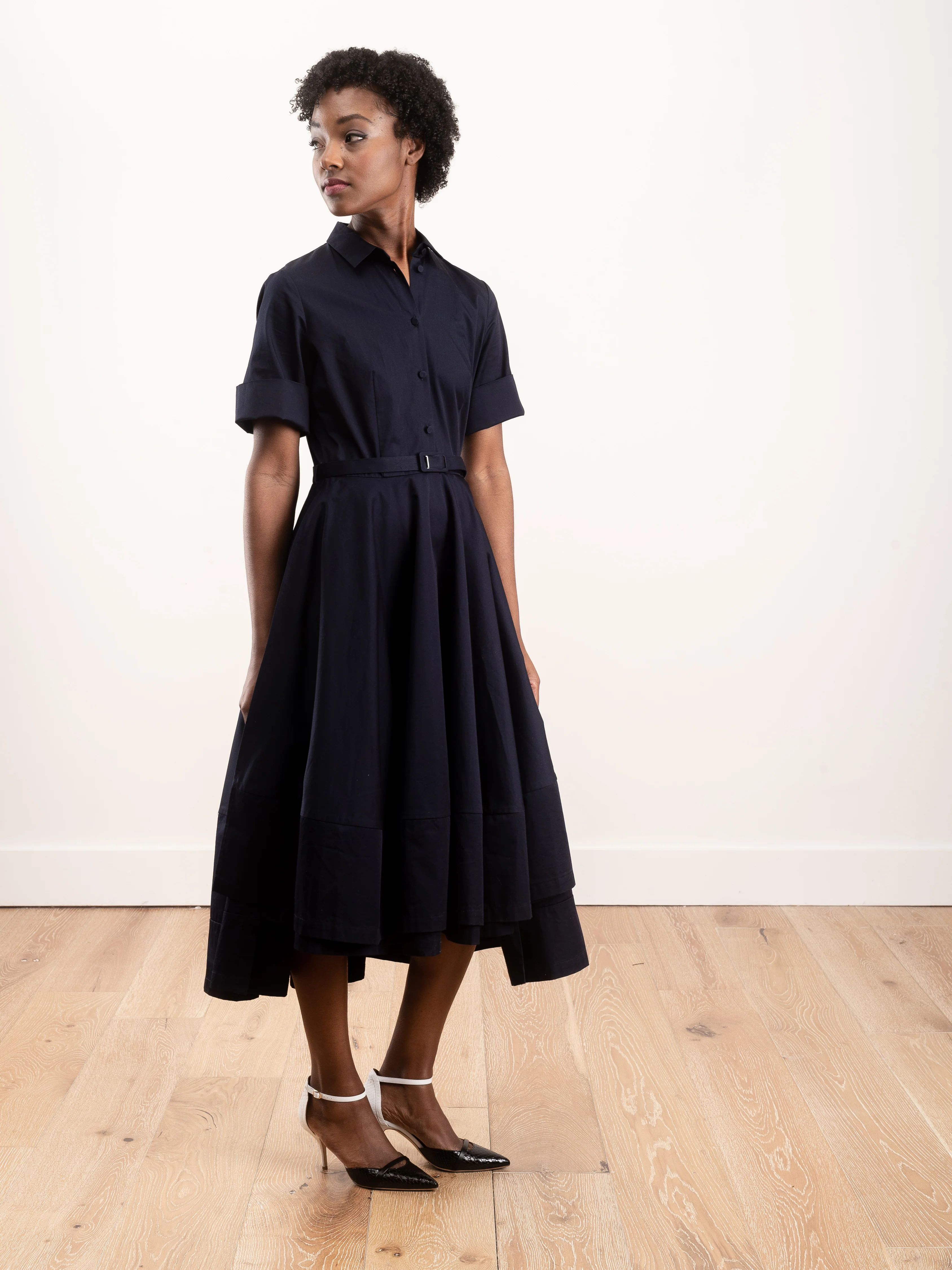 shirt dress - navy - Image 4