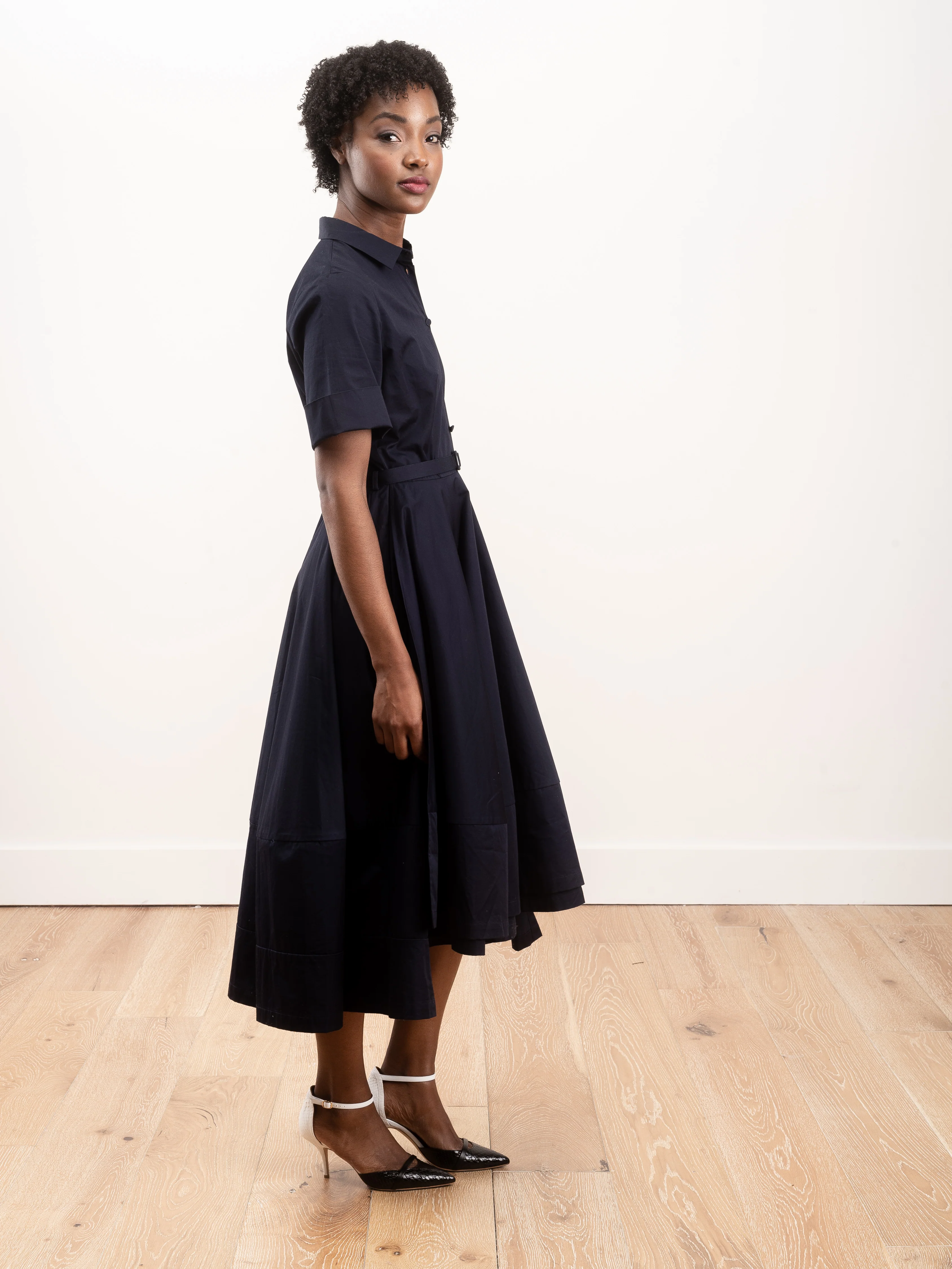 shirt dress - navy - Image 5
