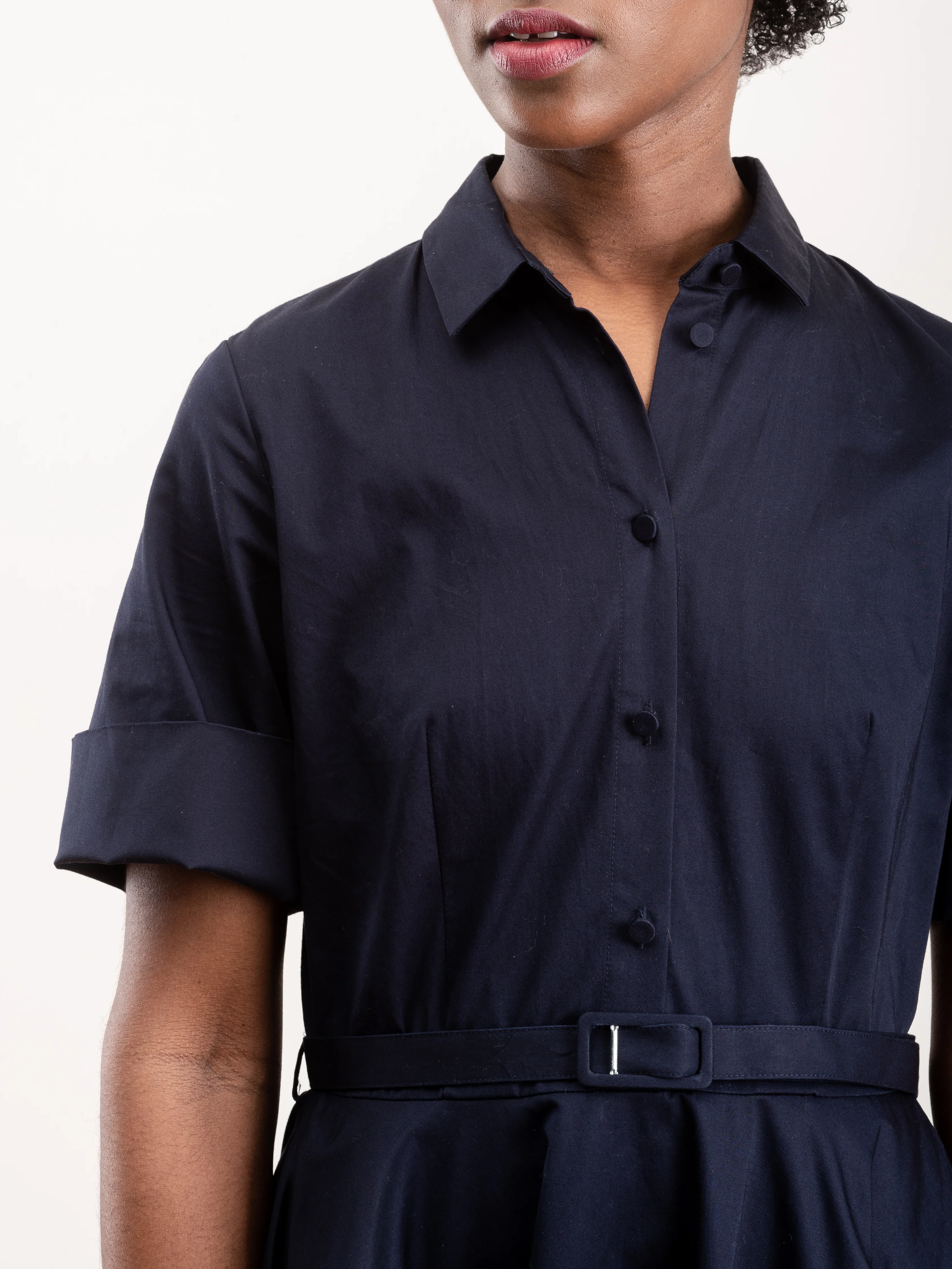 shirt dress - navy - Image 7