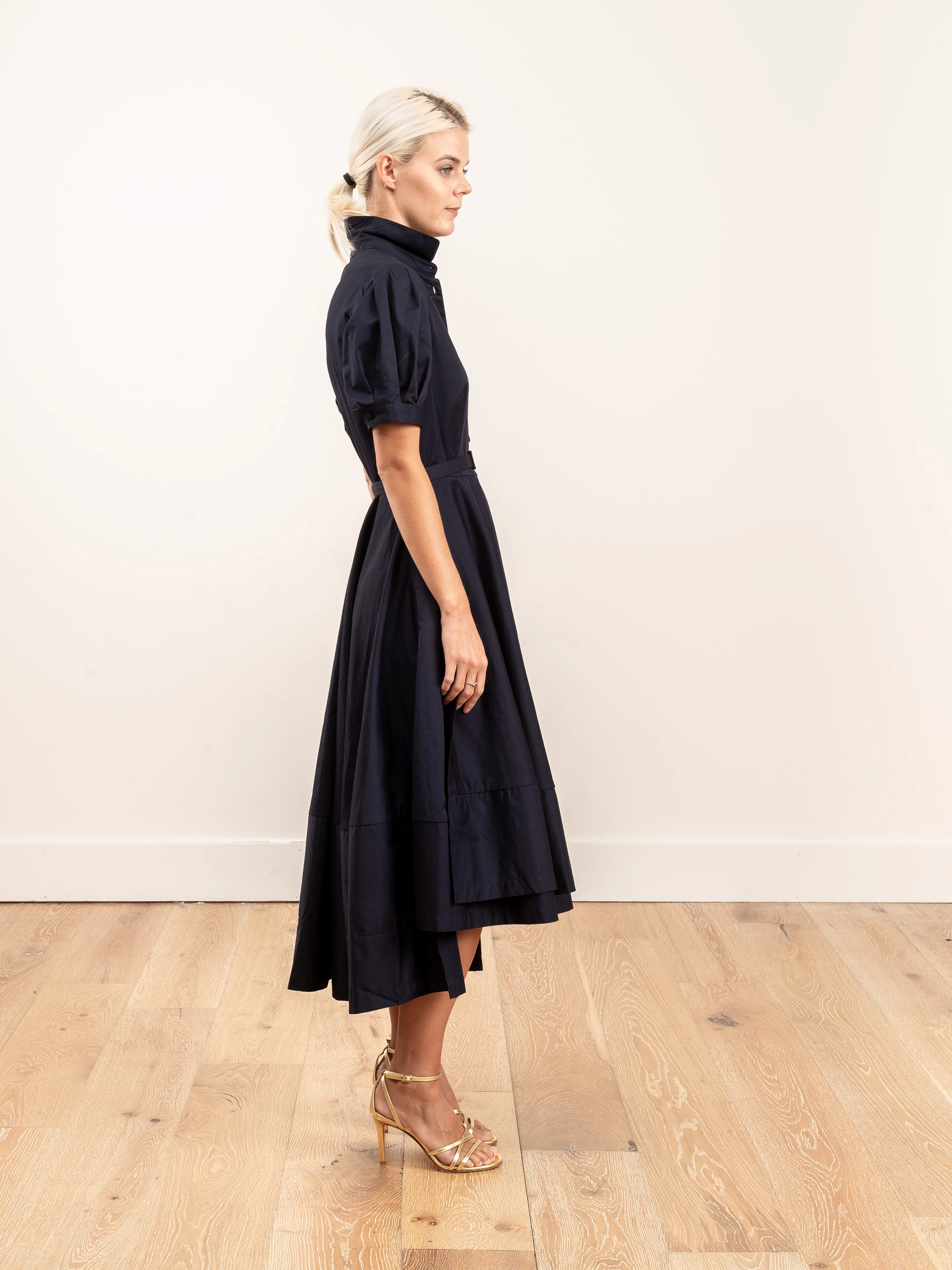 short sleeve dress - navy - Image 8