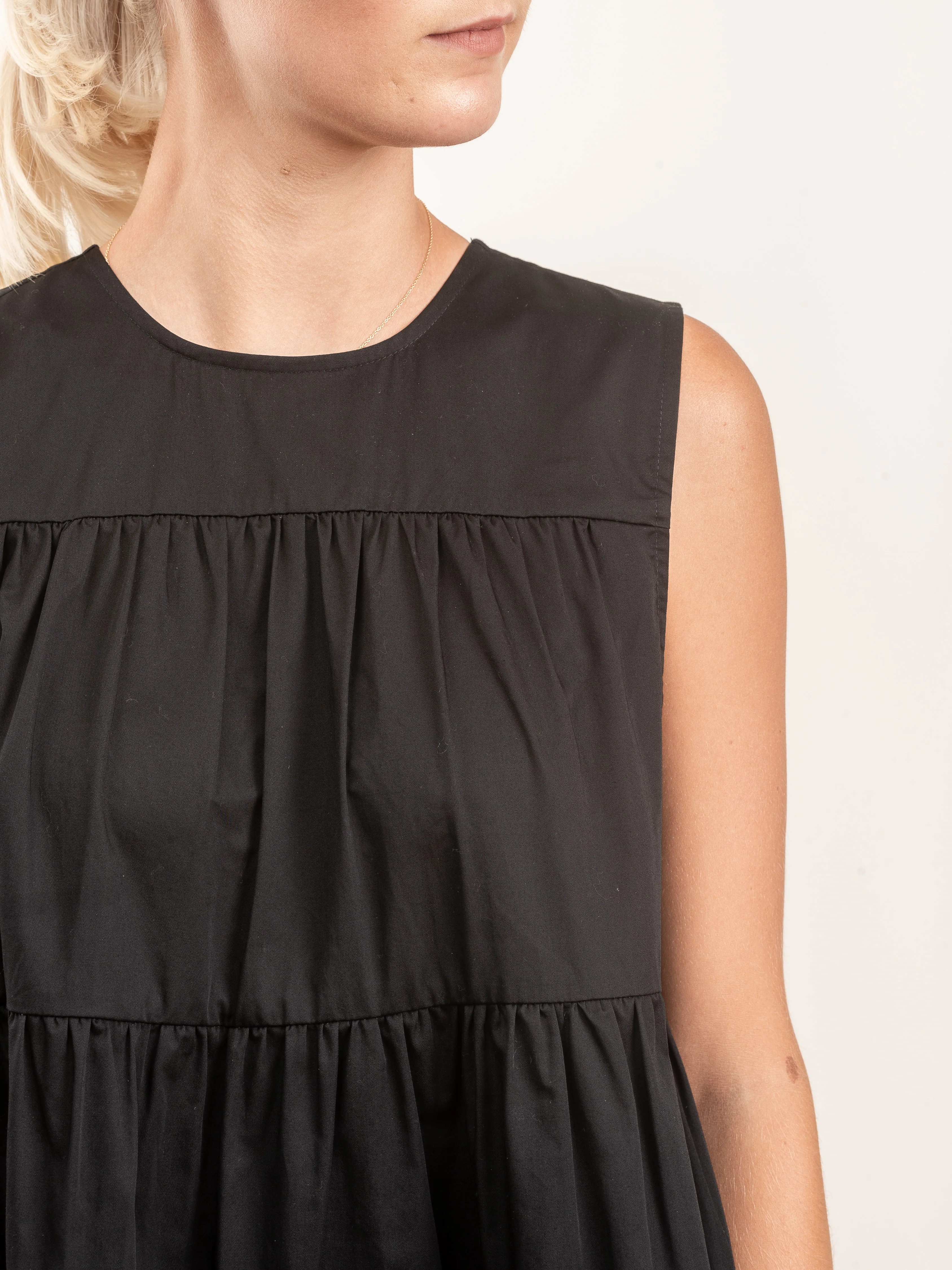 tiered dress - black - Image 4