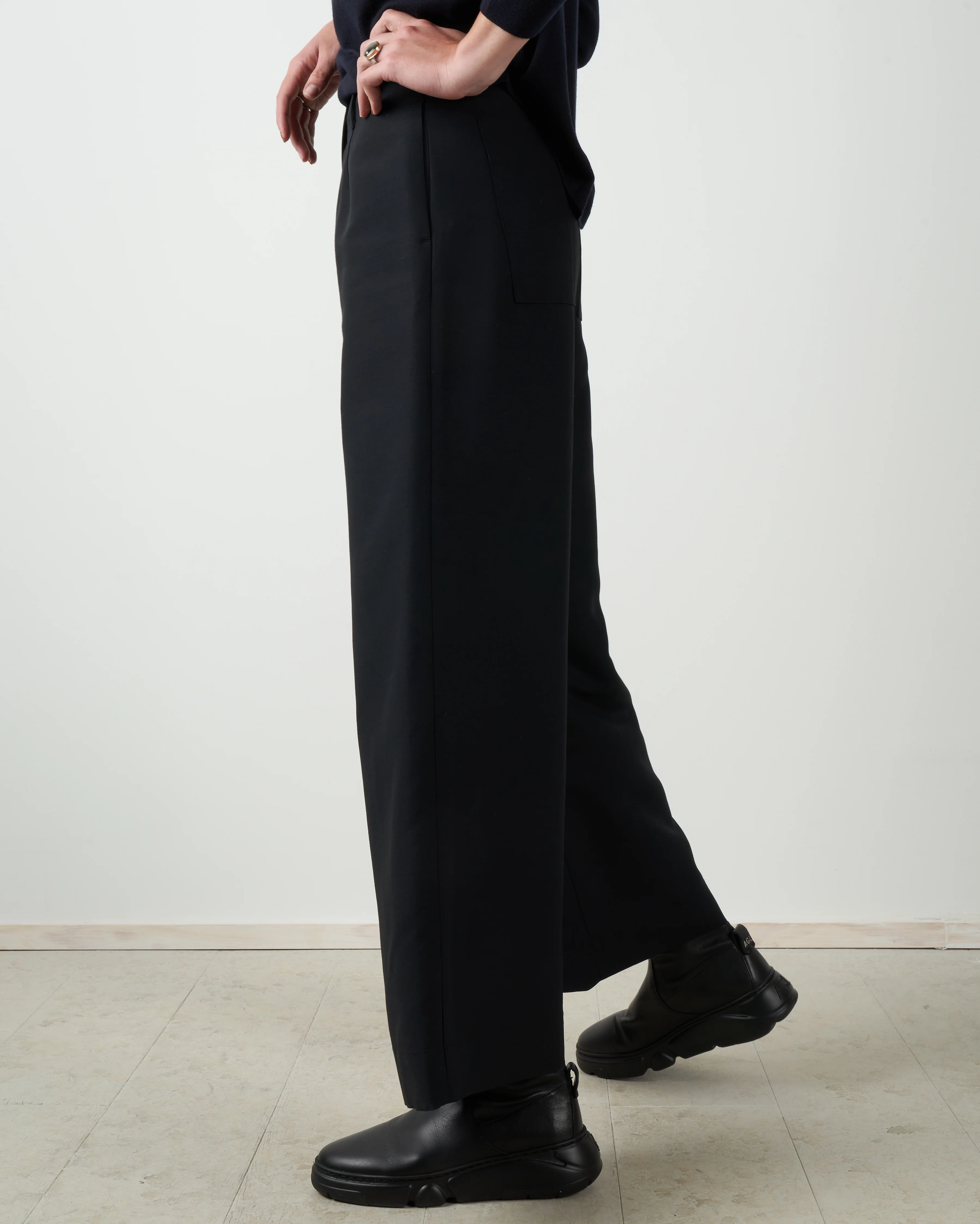 wide leg pant - black - Image 3