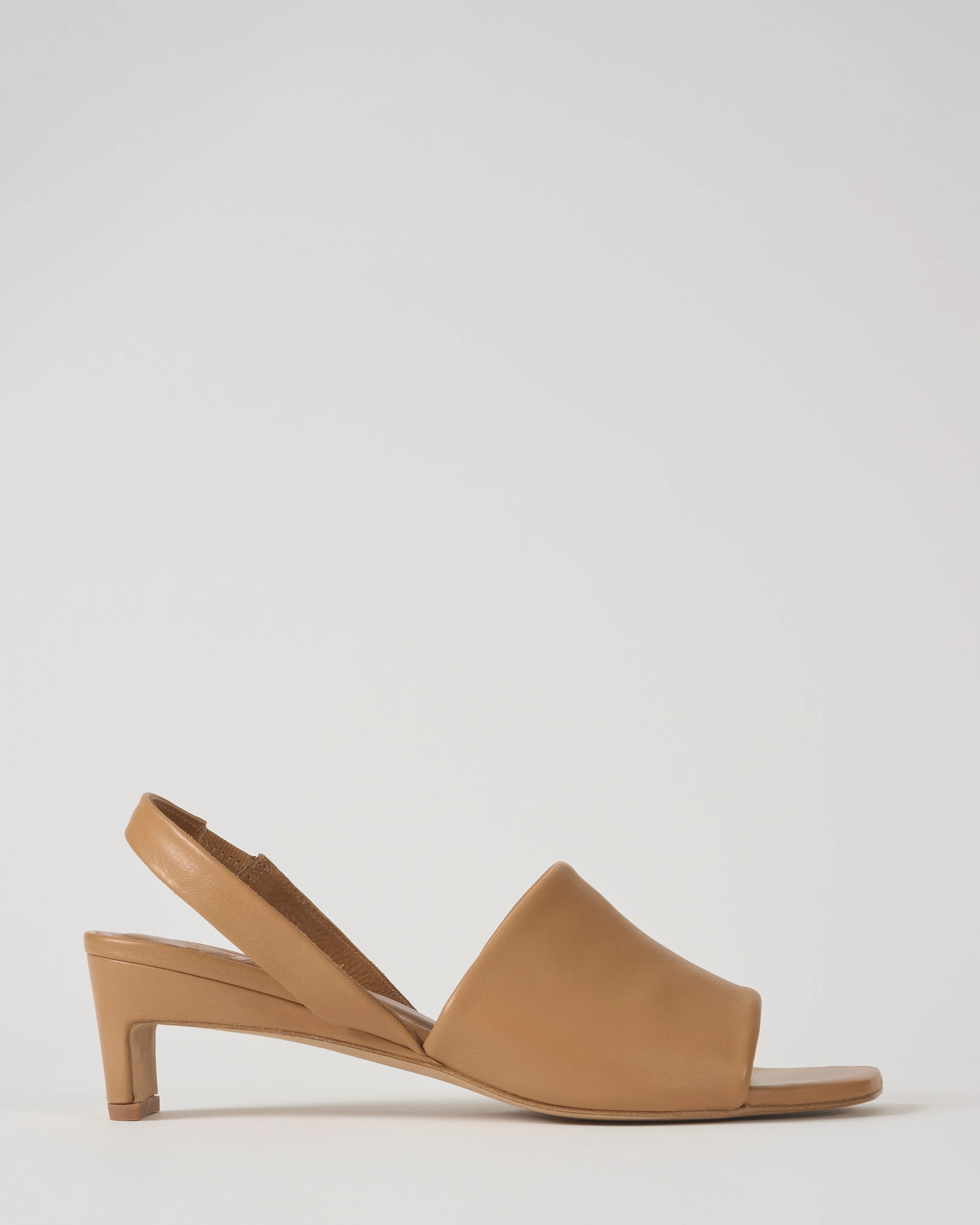 low heel sandal with back strap