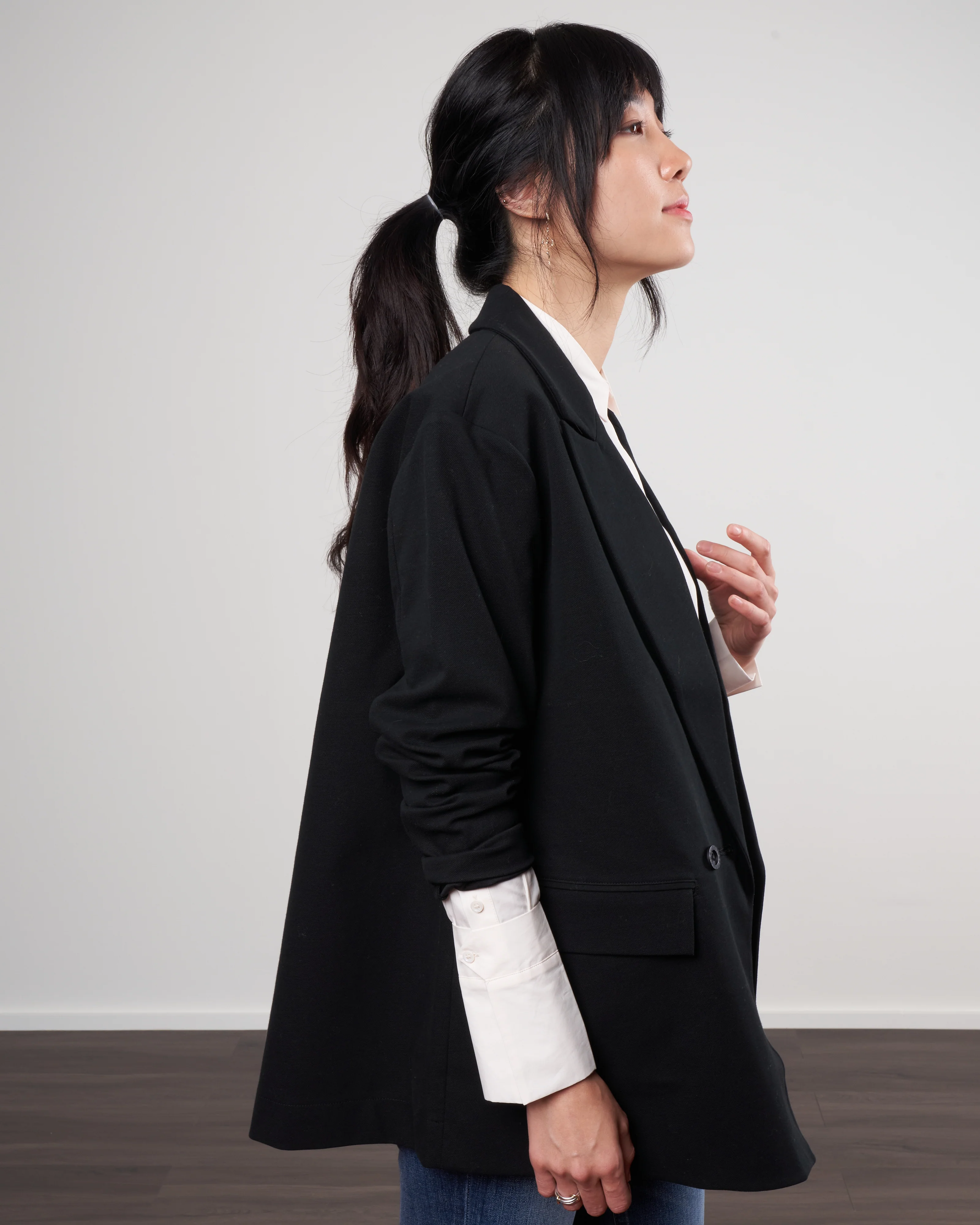 double breast jacket - 99 black - Image 3