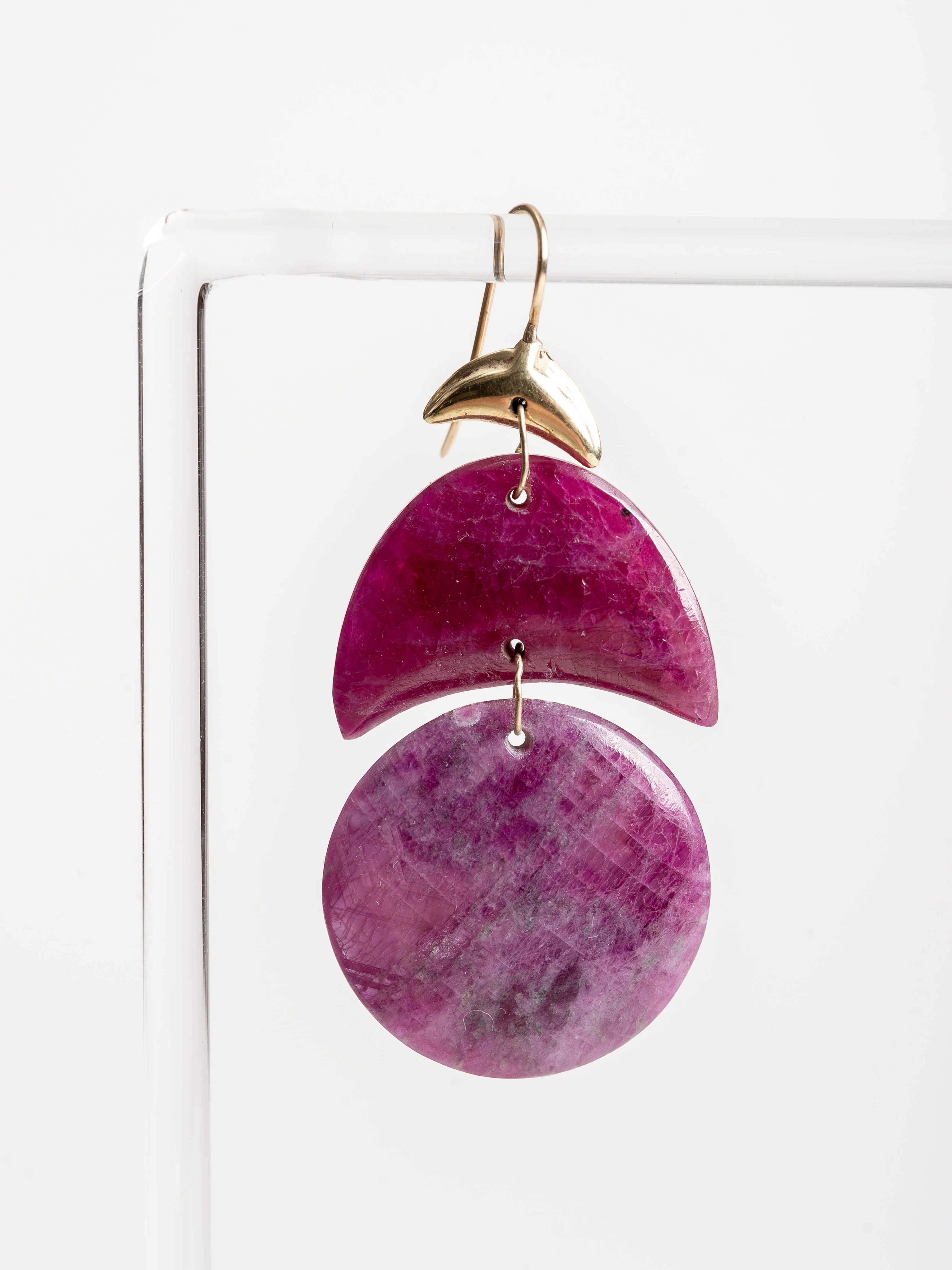 ruby mini arp earrings - Image 3
