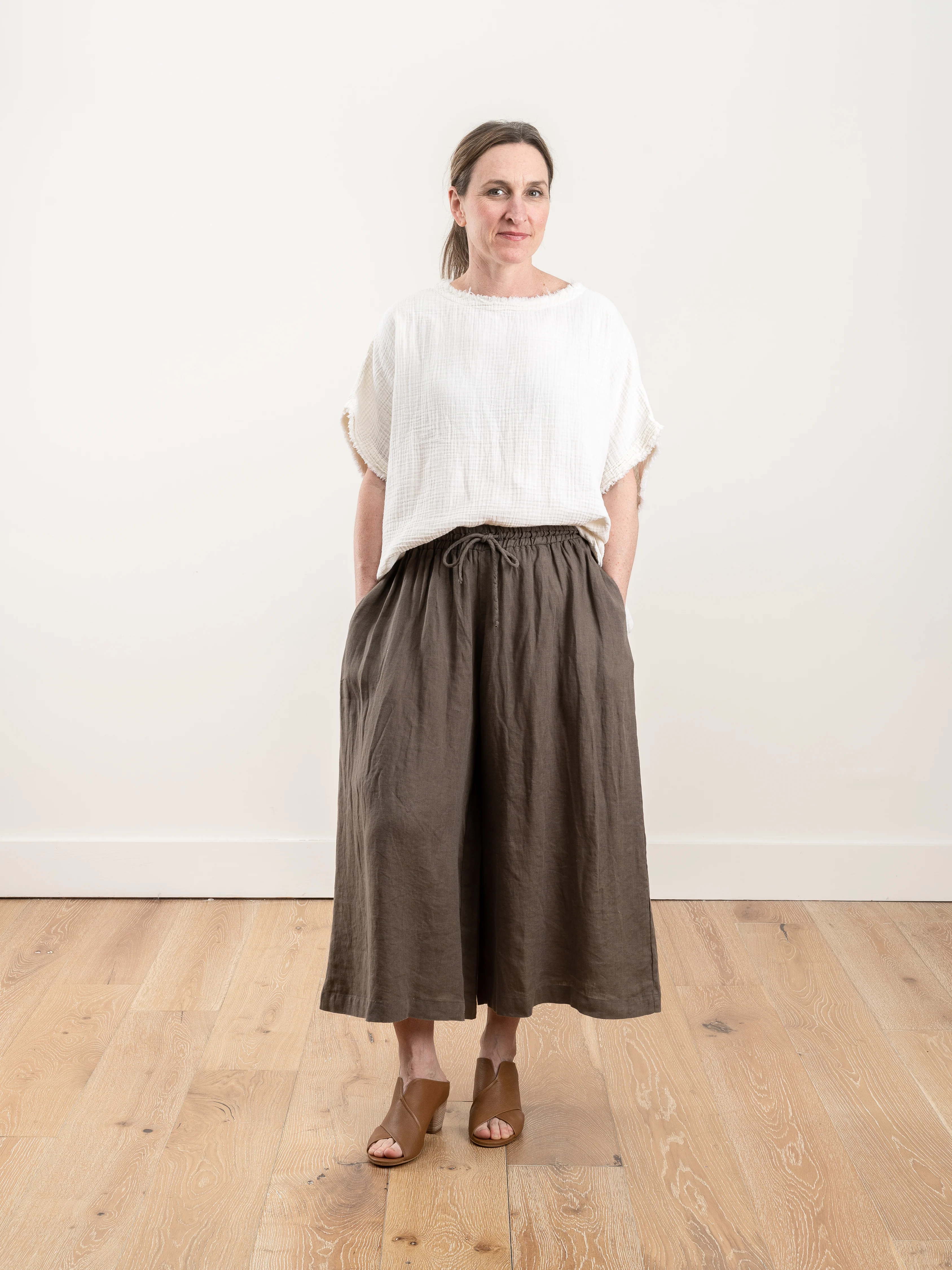 double gauze top - cream - Image 2