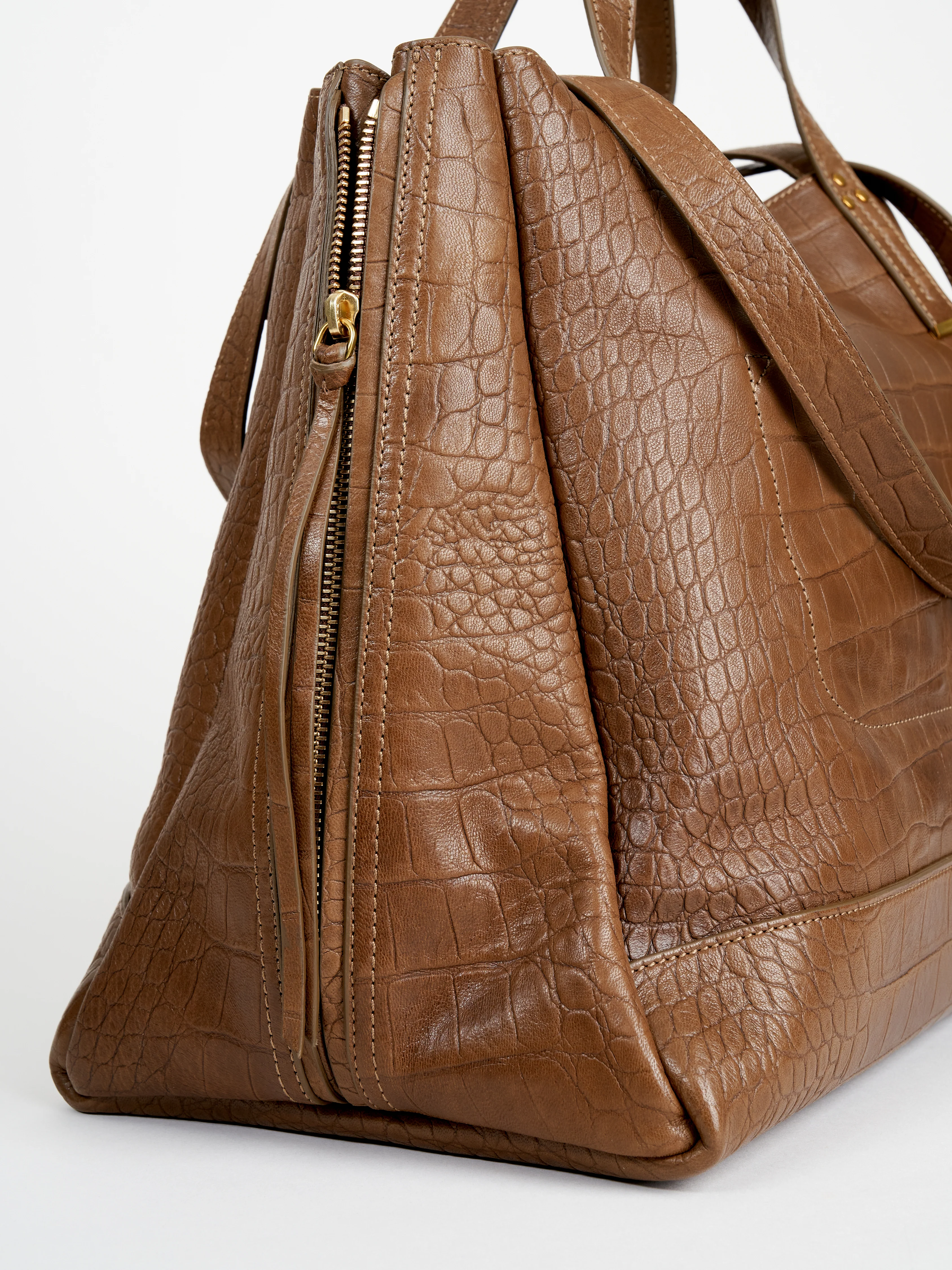 large georges bag - croco/kaki - Image 4