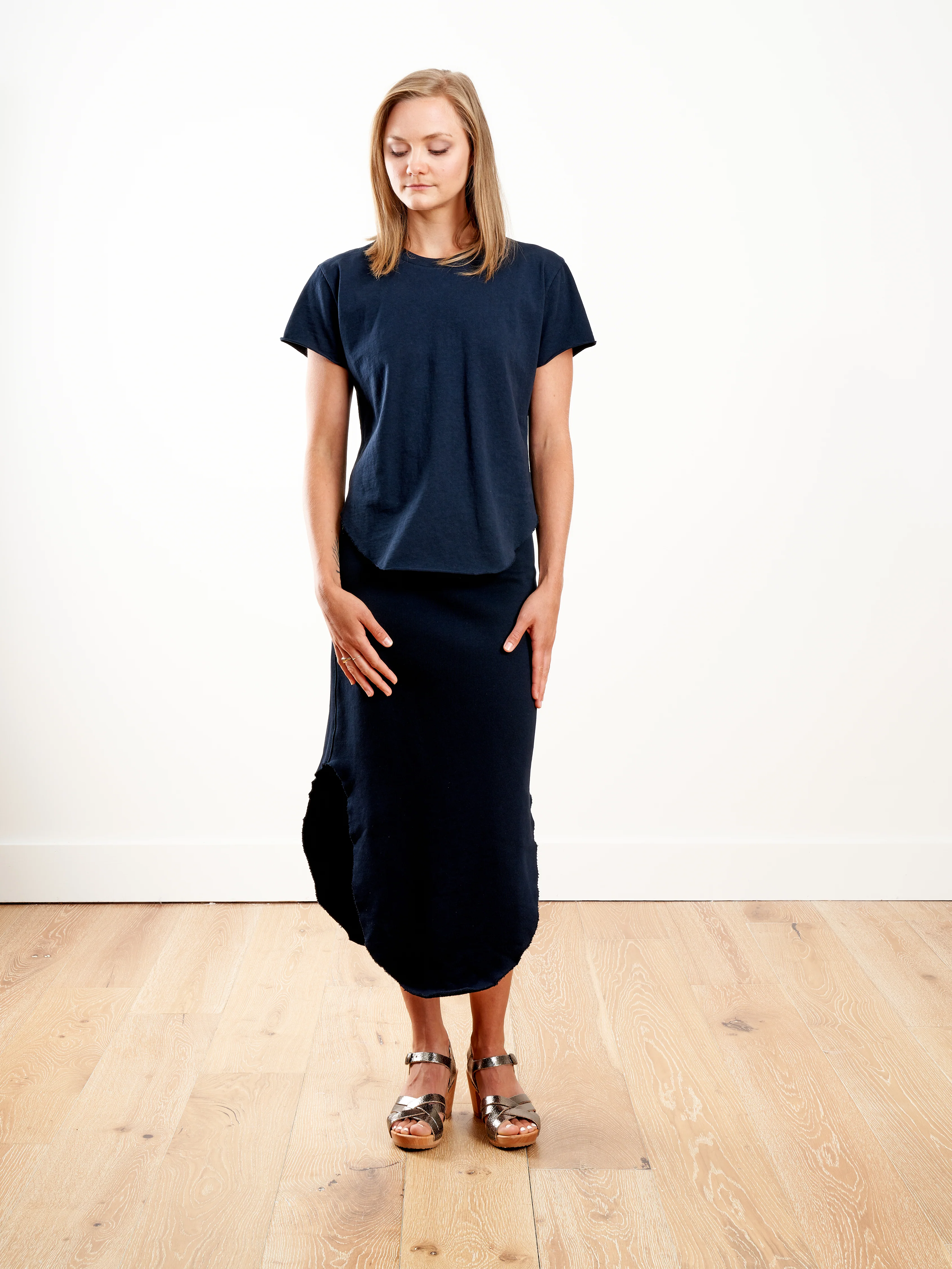 long fleece skirt - navy - Image 2
