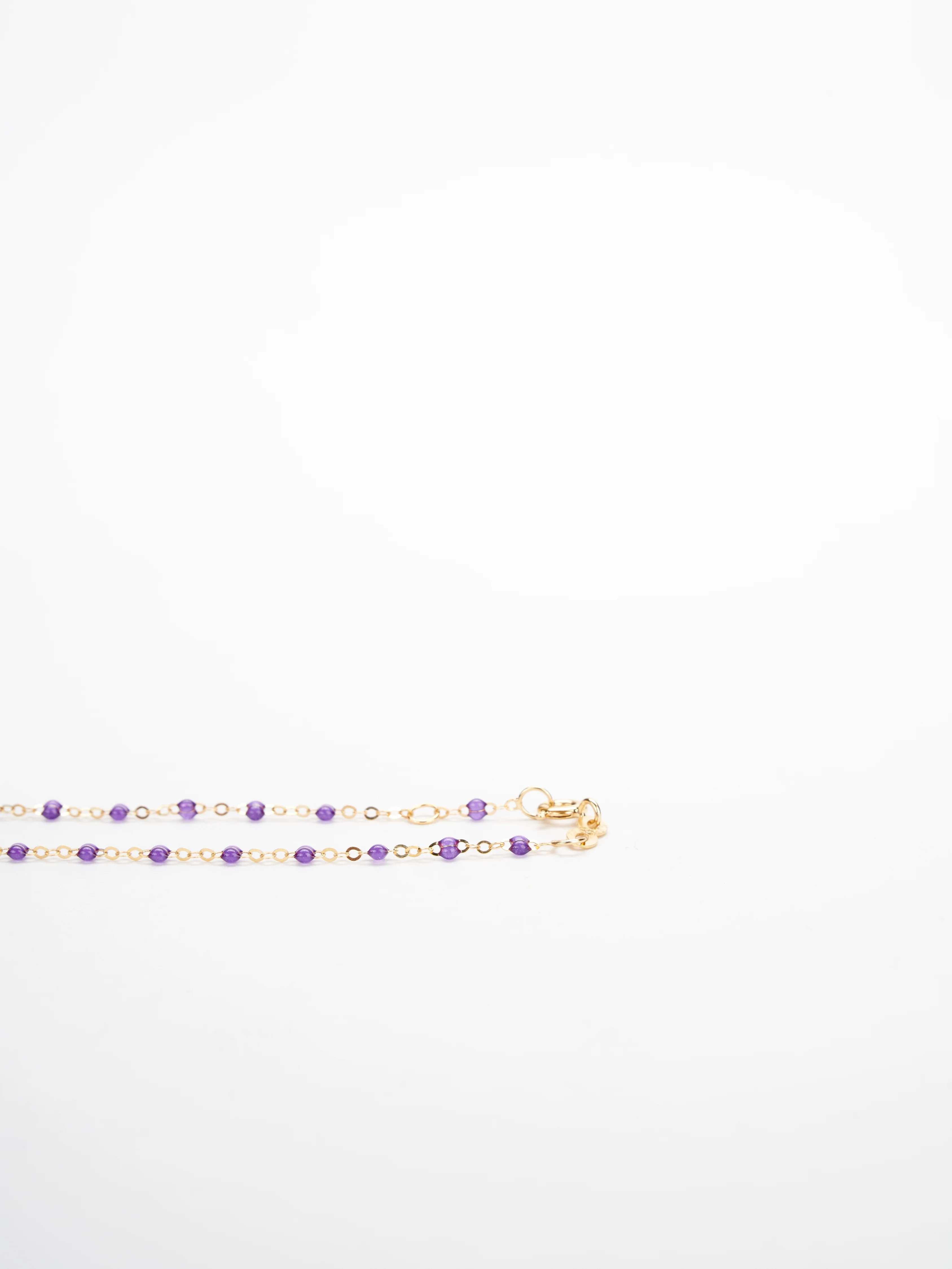 violet bead bracelet - yellow gold - Image 3