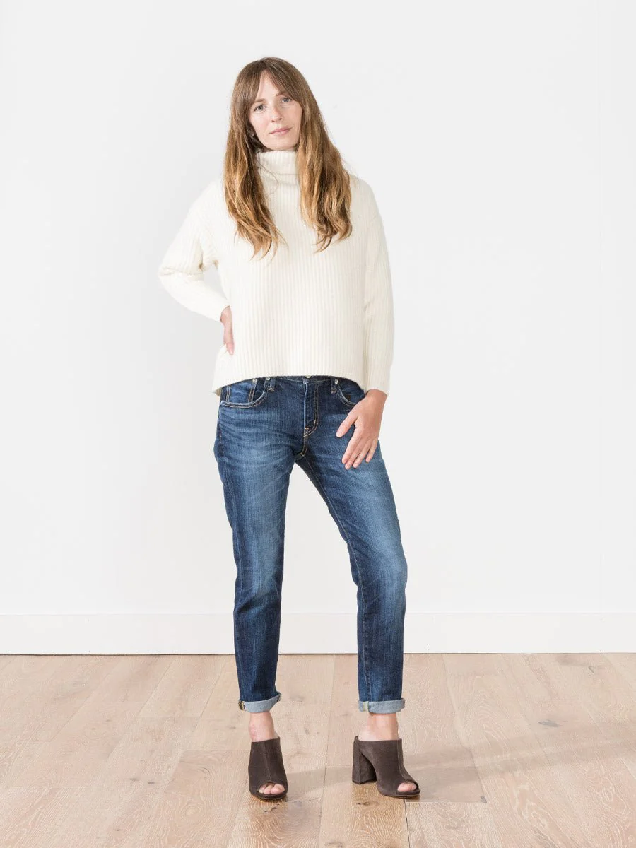 ribbed funnel sweater - ivory - Image 5