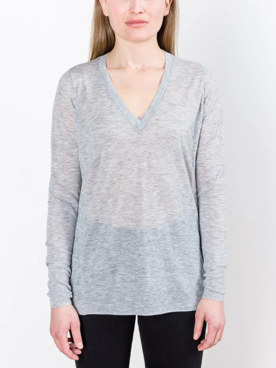 vee sweater - grey - Image 2