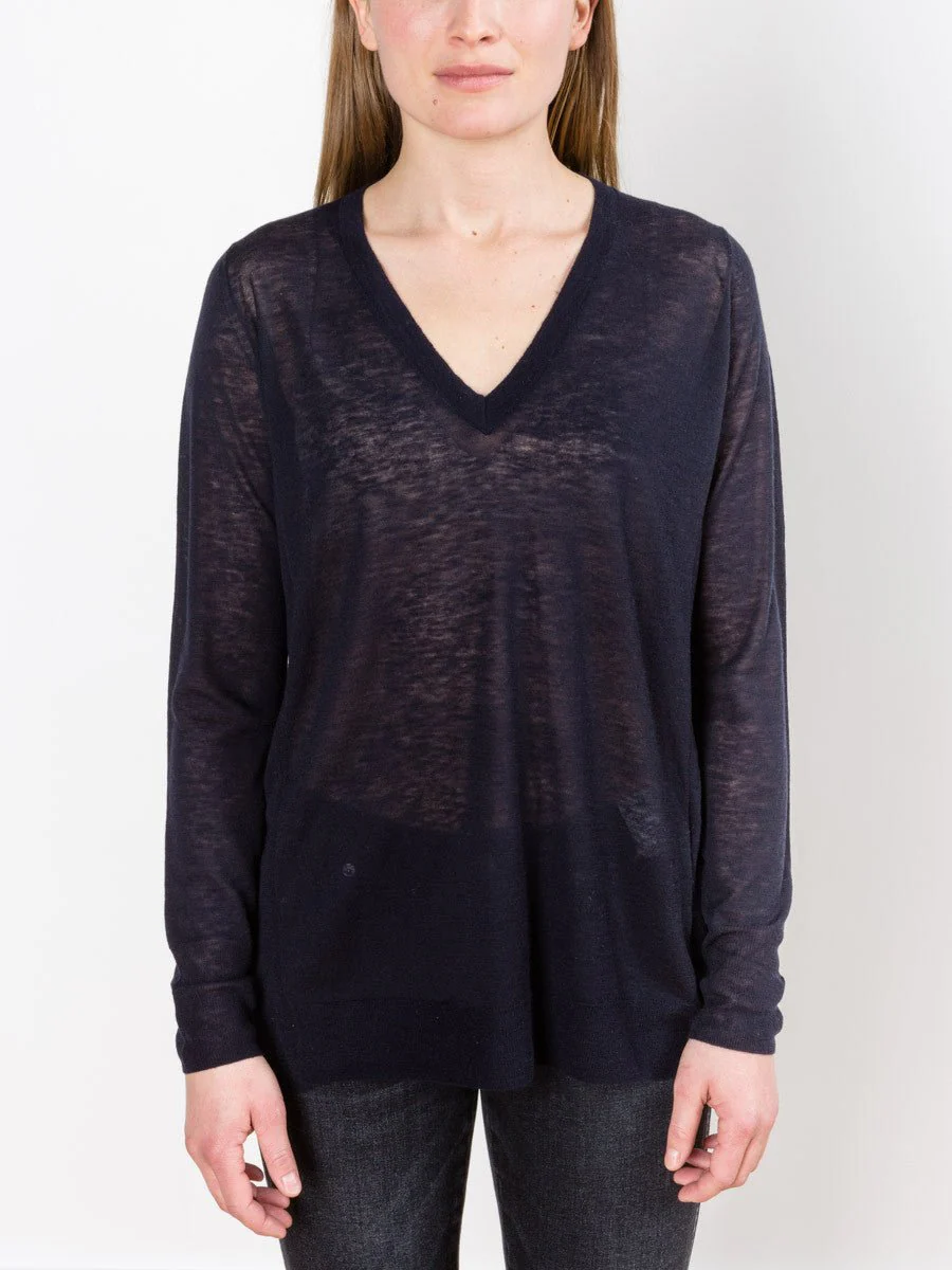 vee sweater - navy - Image 2