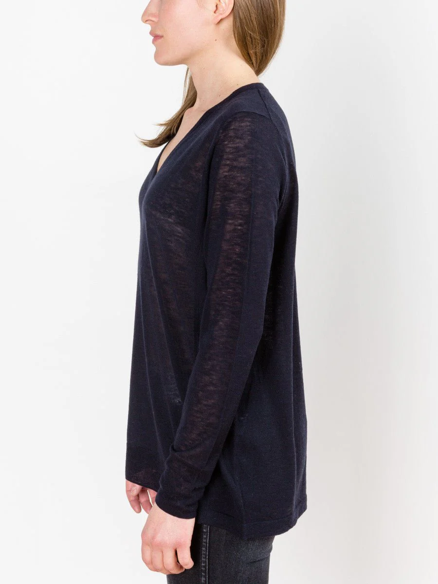vee sweater - navy - Image 3