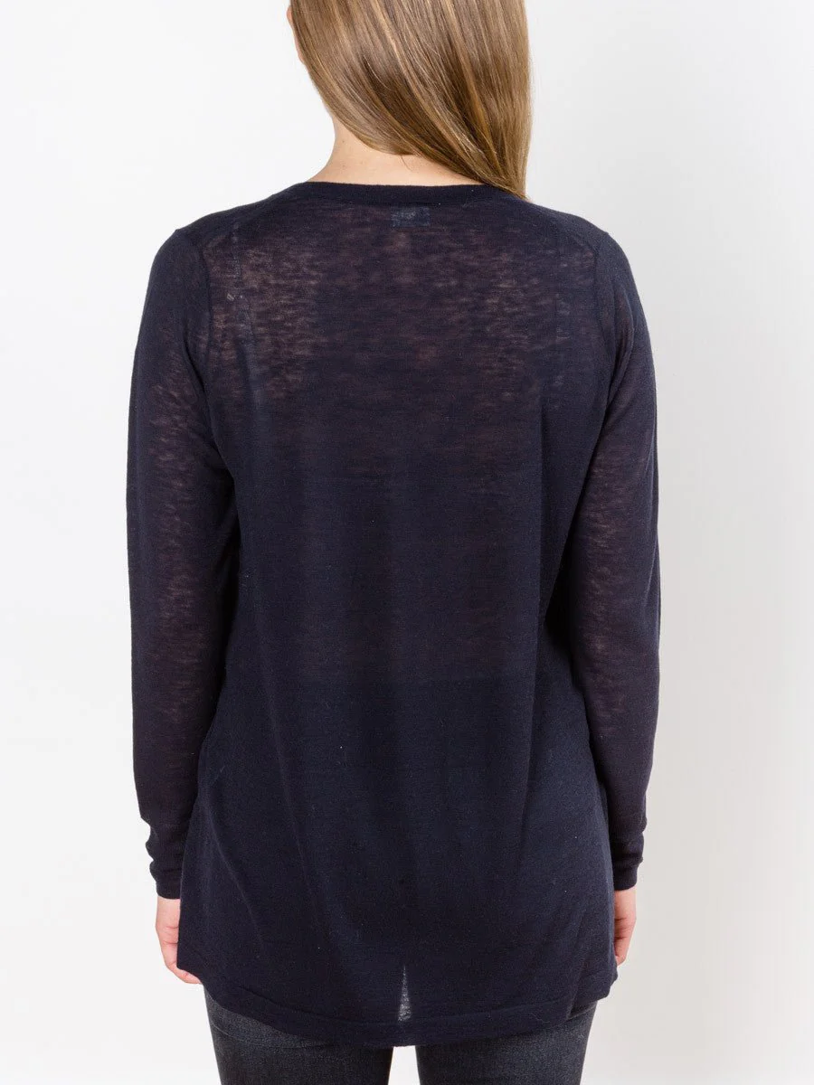 vee sweater - navy - Image 4