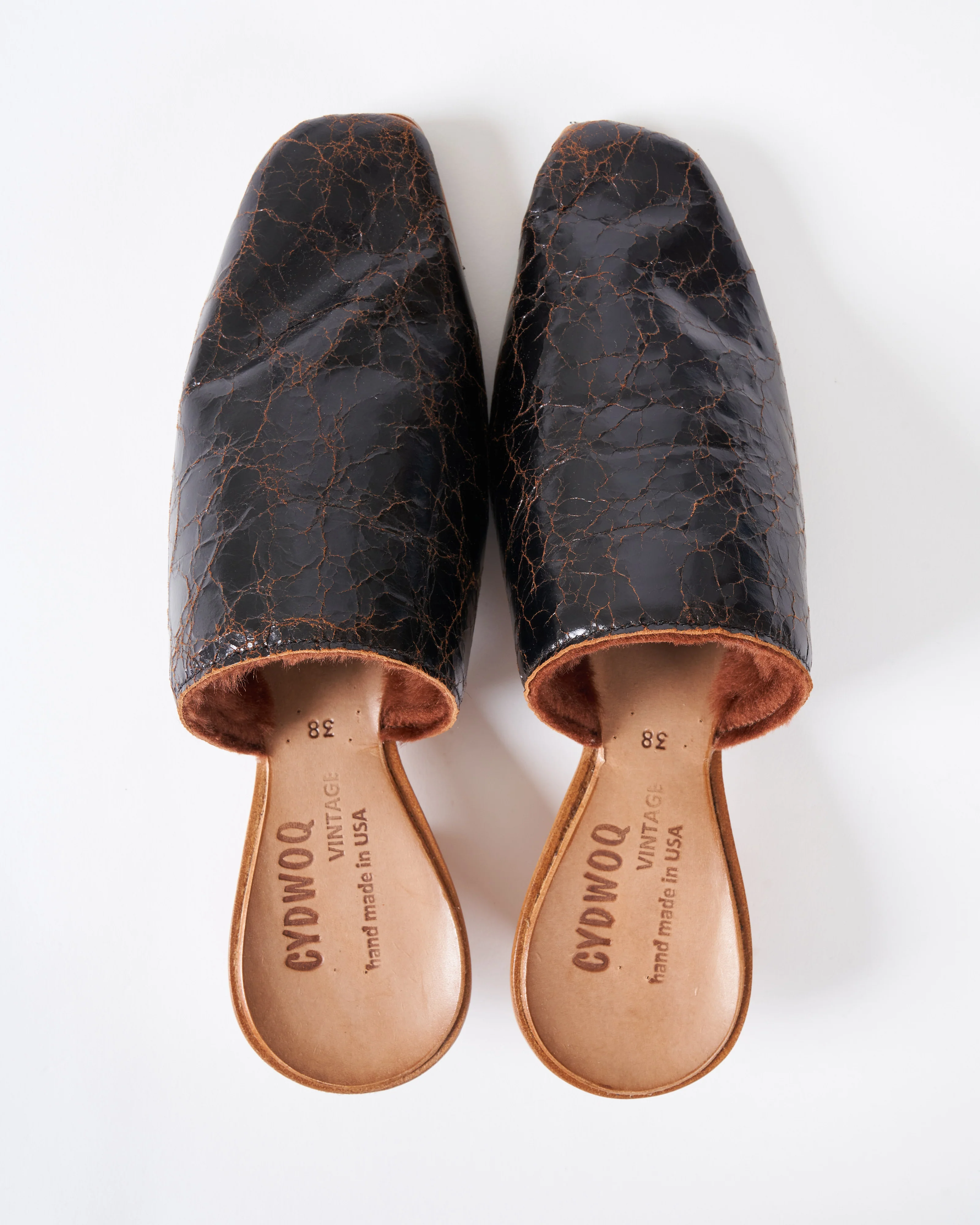 east shearling lined mule - tan/brown - Image 3