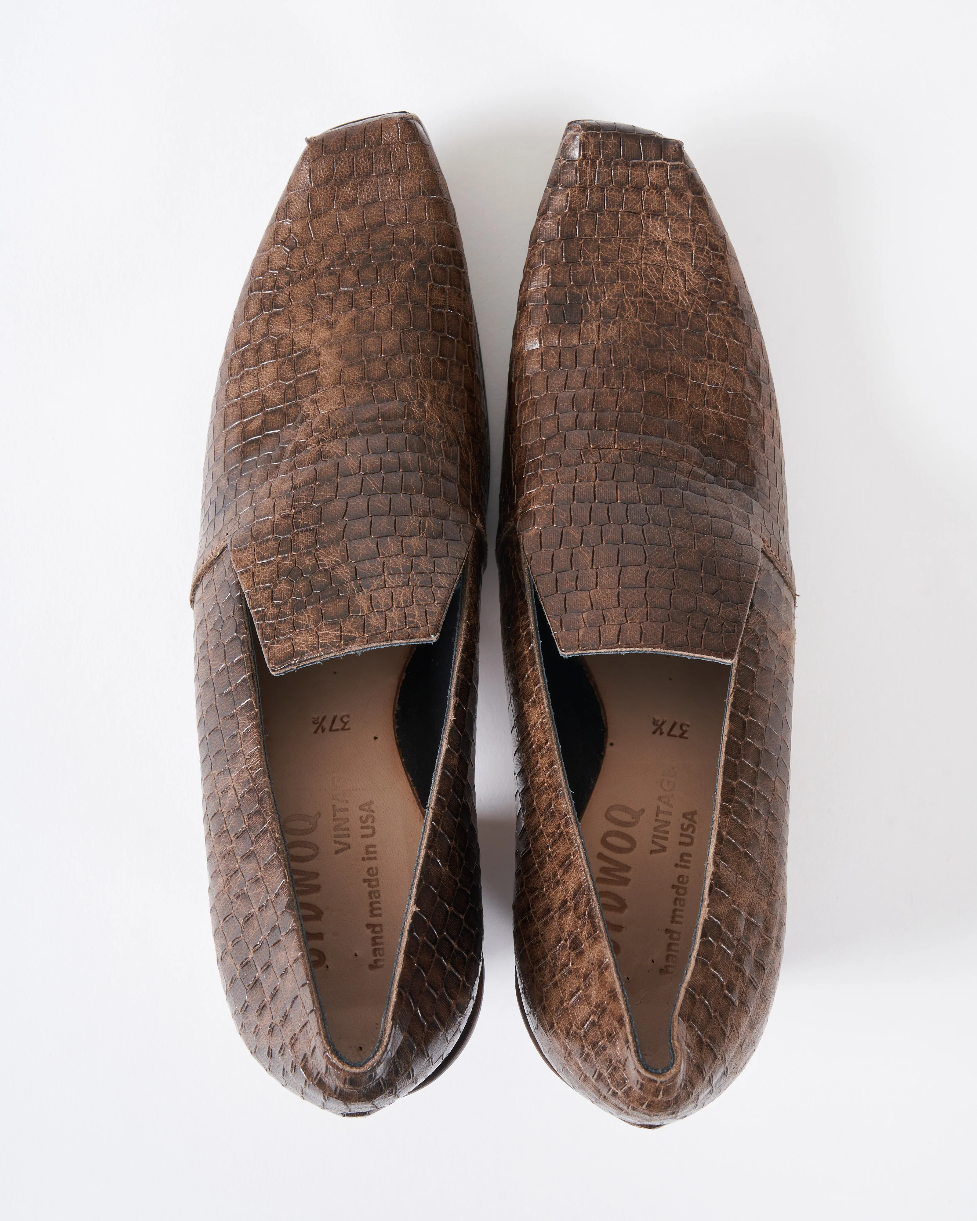 literary leather & wood heel - olive - Image 3