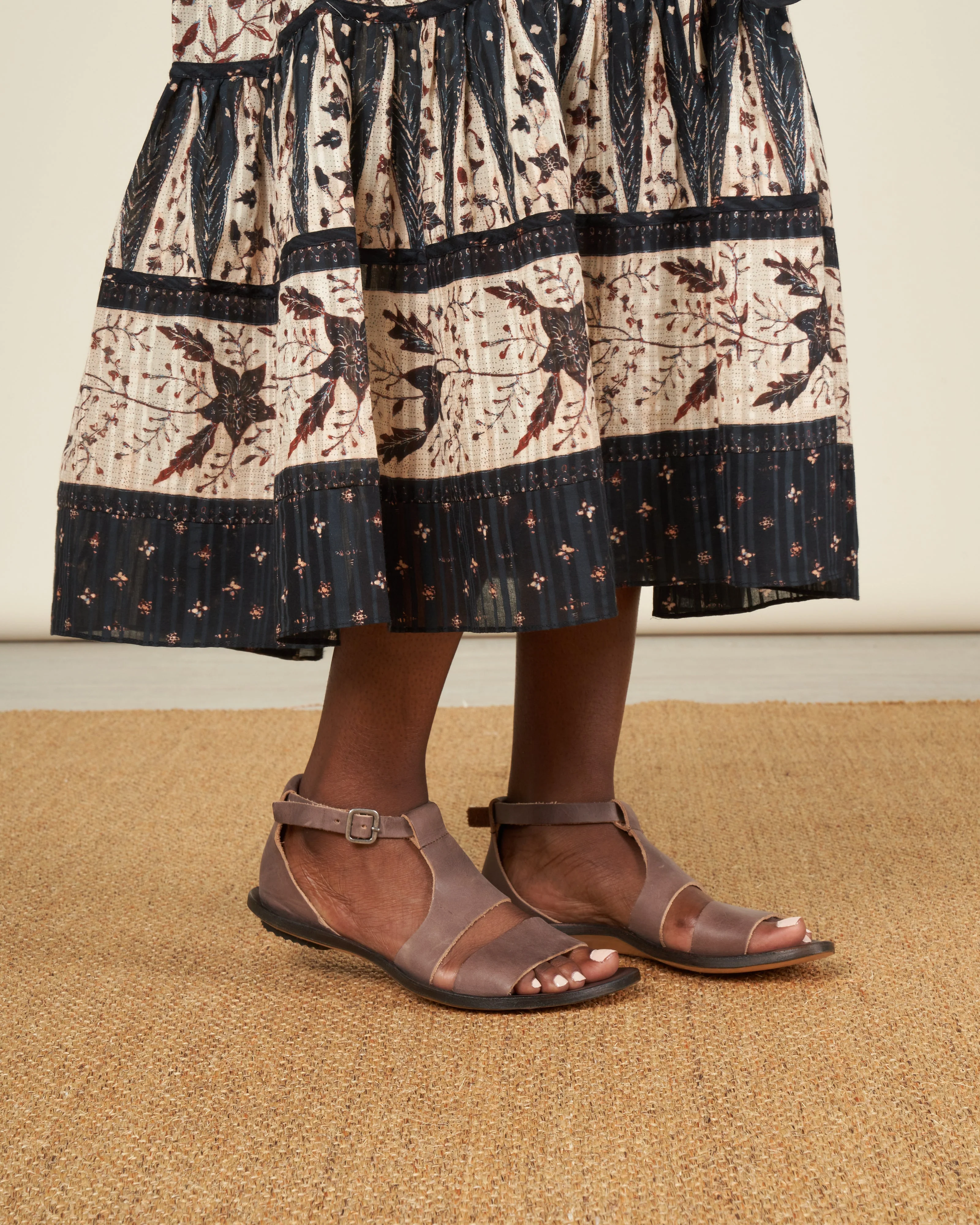 mandarine - leather sandal with black sole - vidb/black sole - Image 2