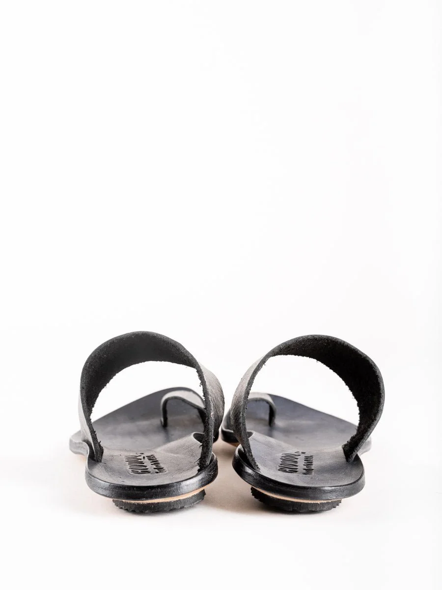 thong sandal - metallic black - Image 4