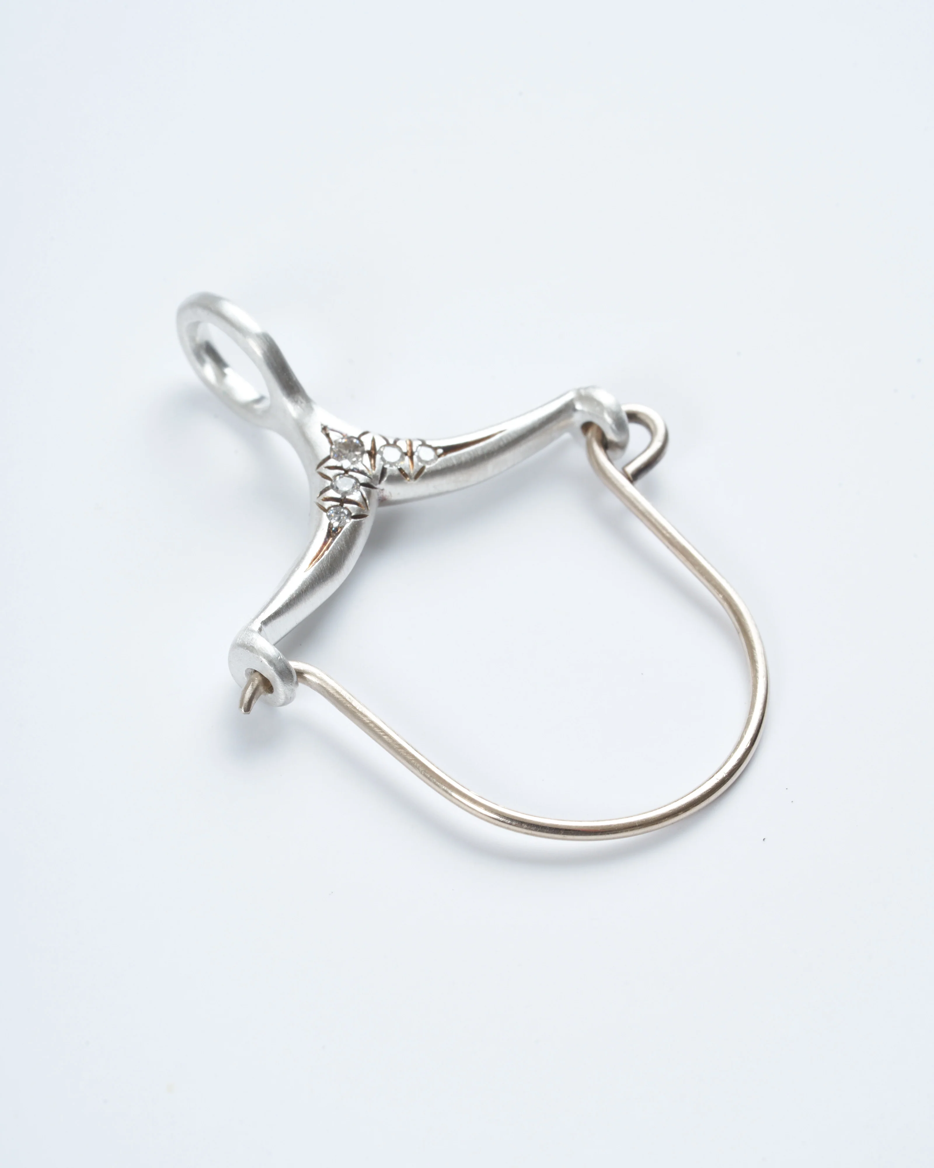 fatinah light grey diamond charm holder - silver - Image 2