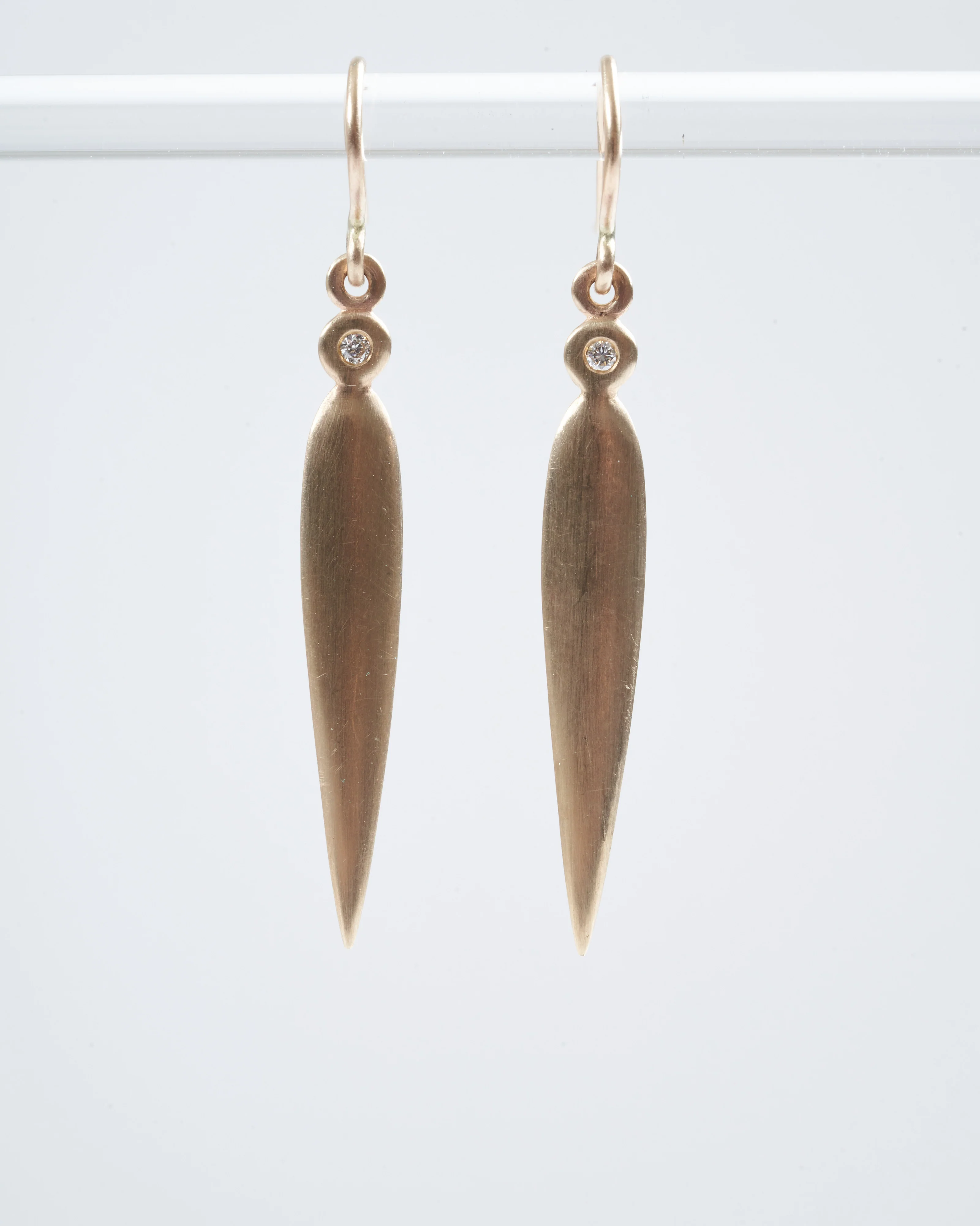 hadid diamond earrings - gold - Image 2