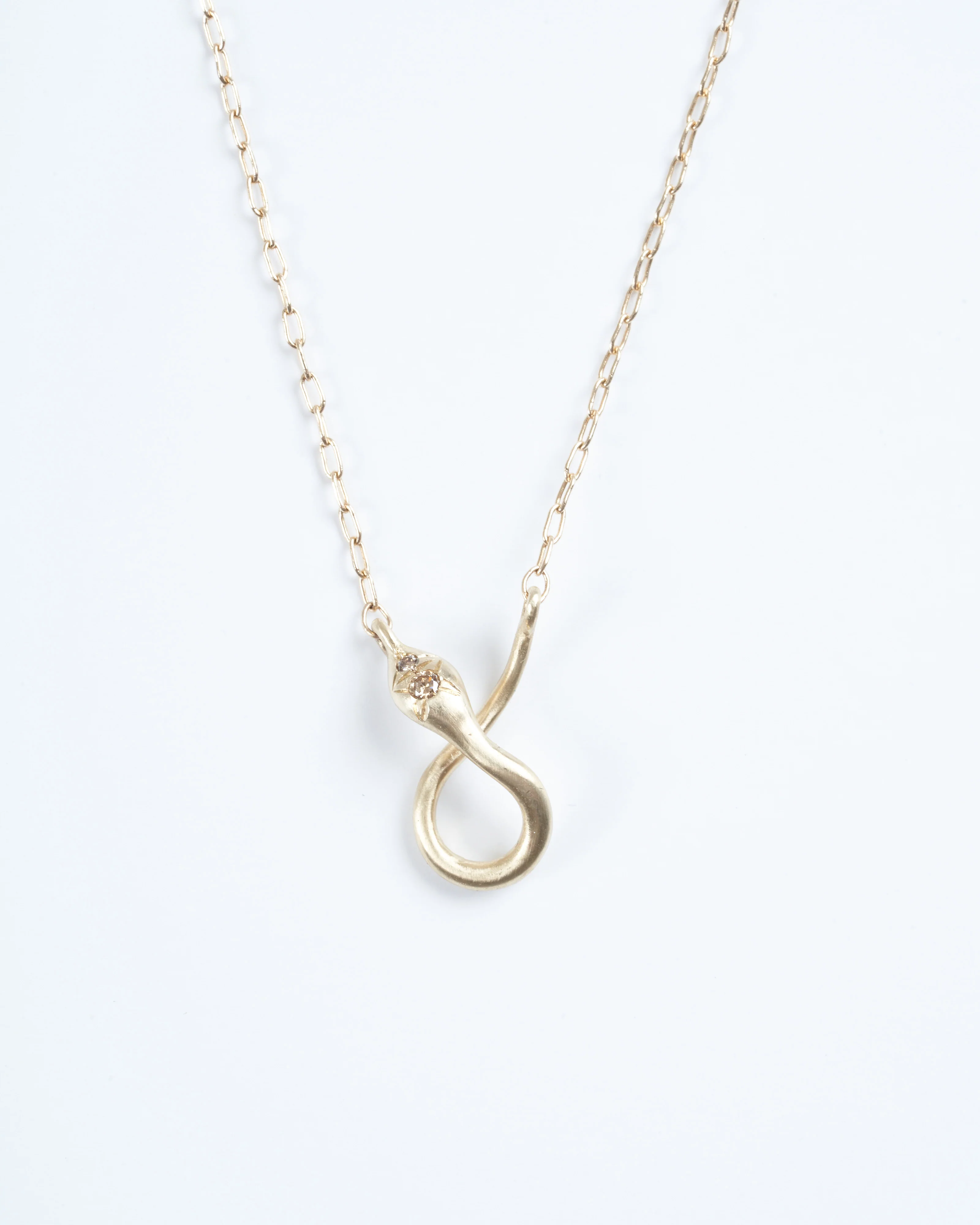 psylli brown diamond charm holder necklace - gold