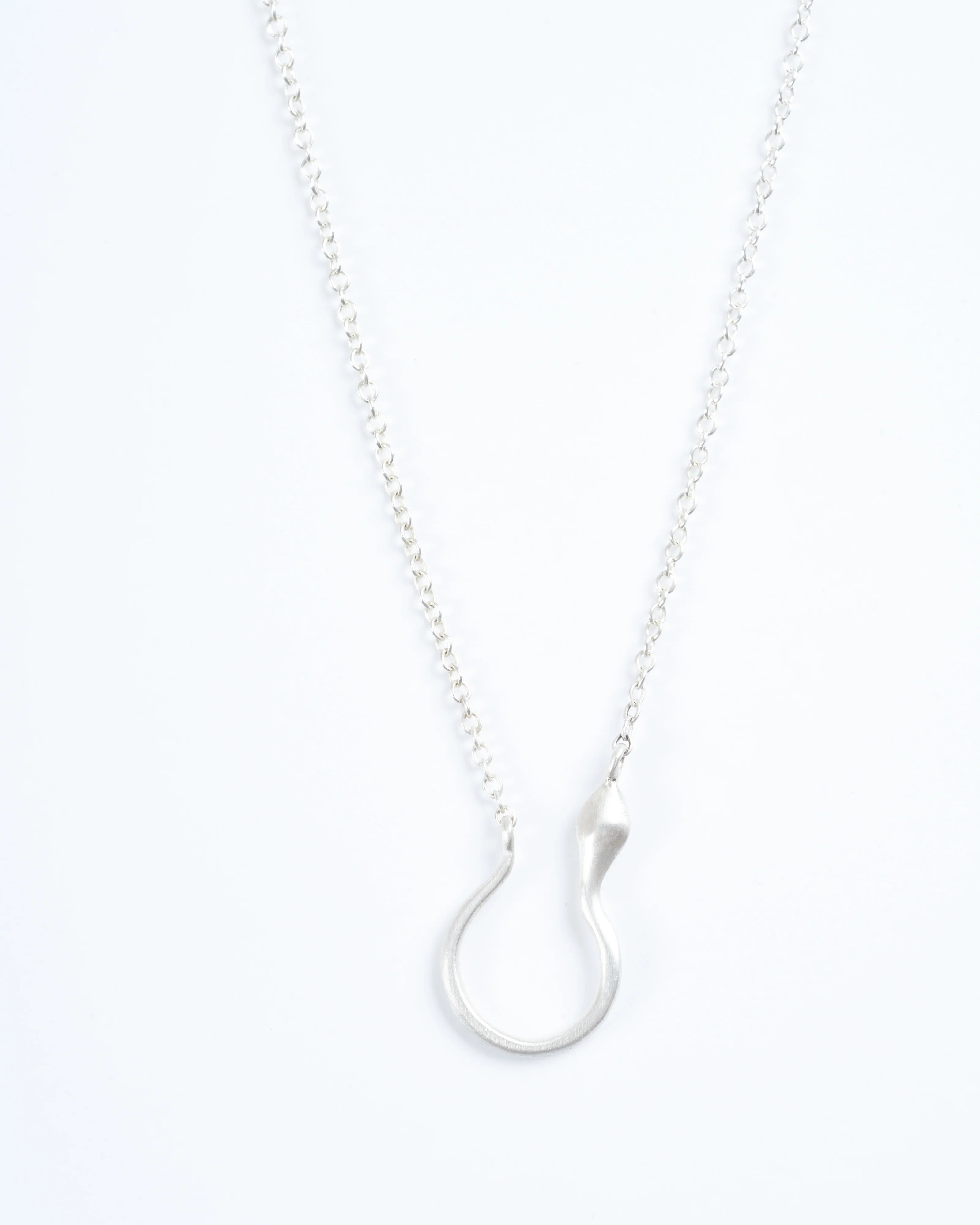 sapera charm holder necklace - silver