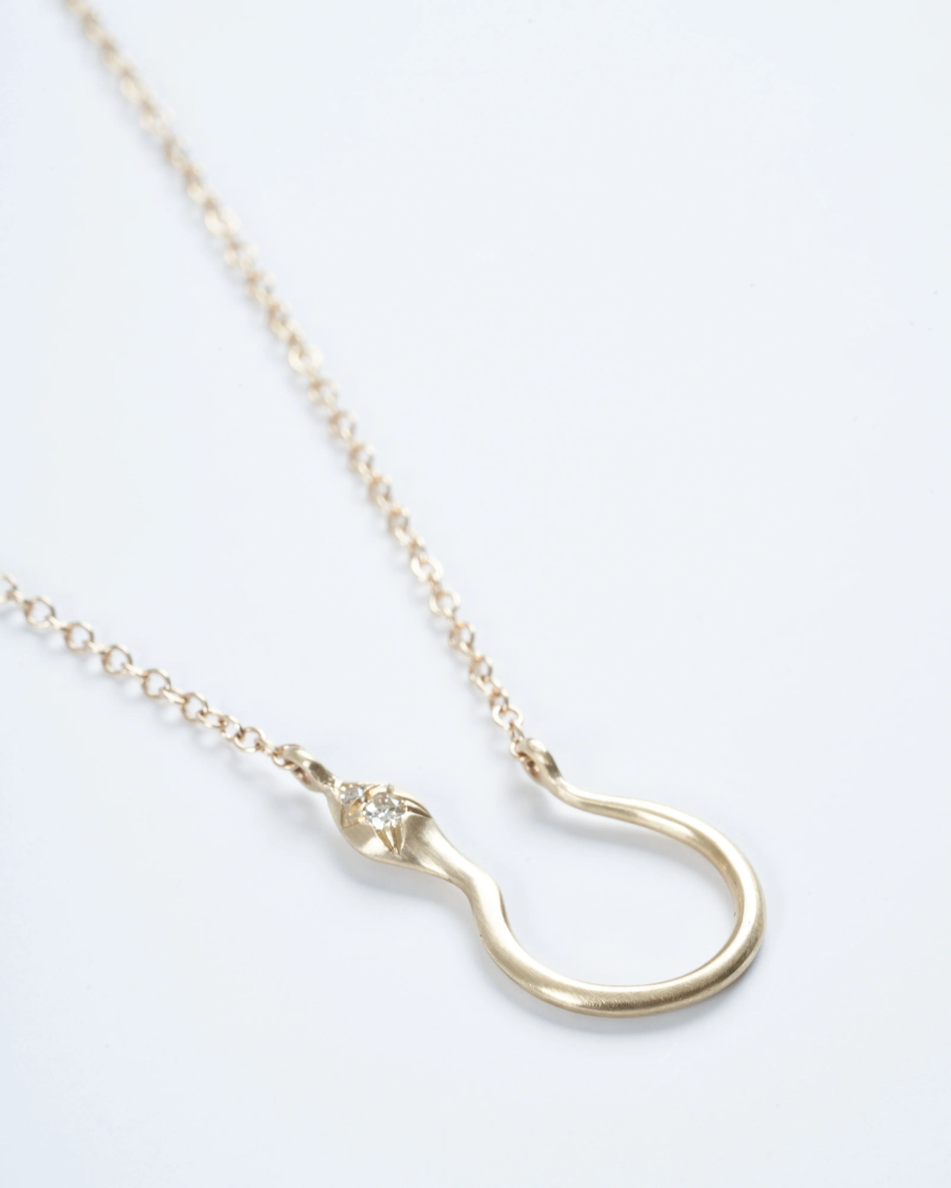 sapera diamond charm holder necklace - gold - Image 2