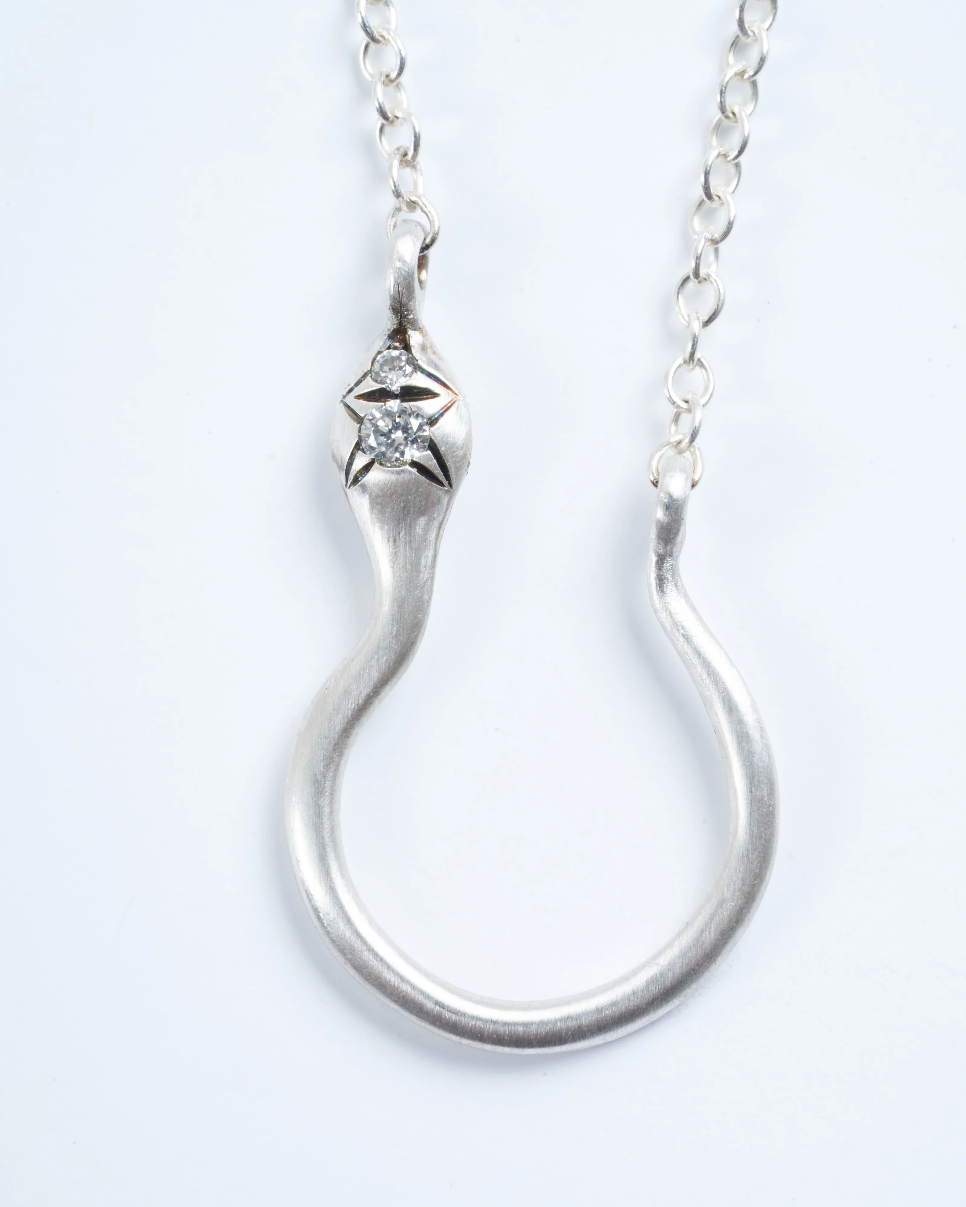 sapera diamond charm holder necklace - silver - Image 2