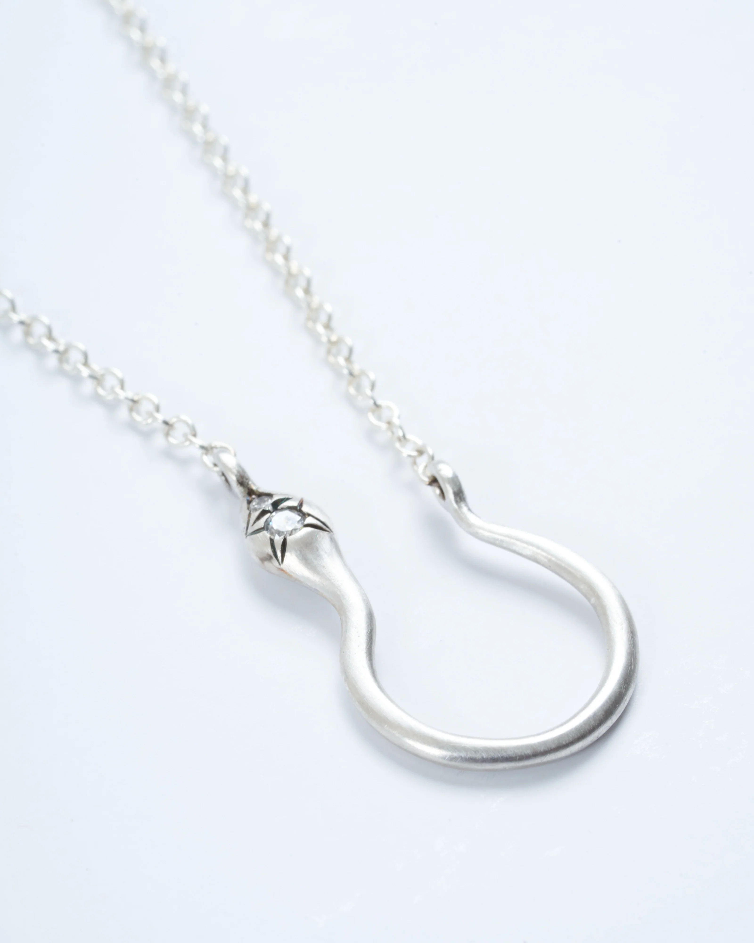 sapera diamond charm holder necklace - silver - Image 3