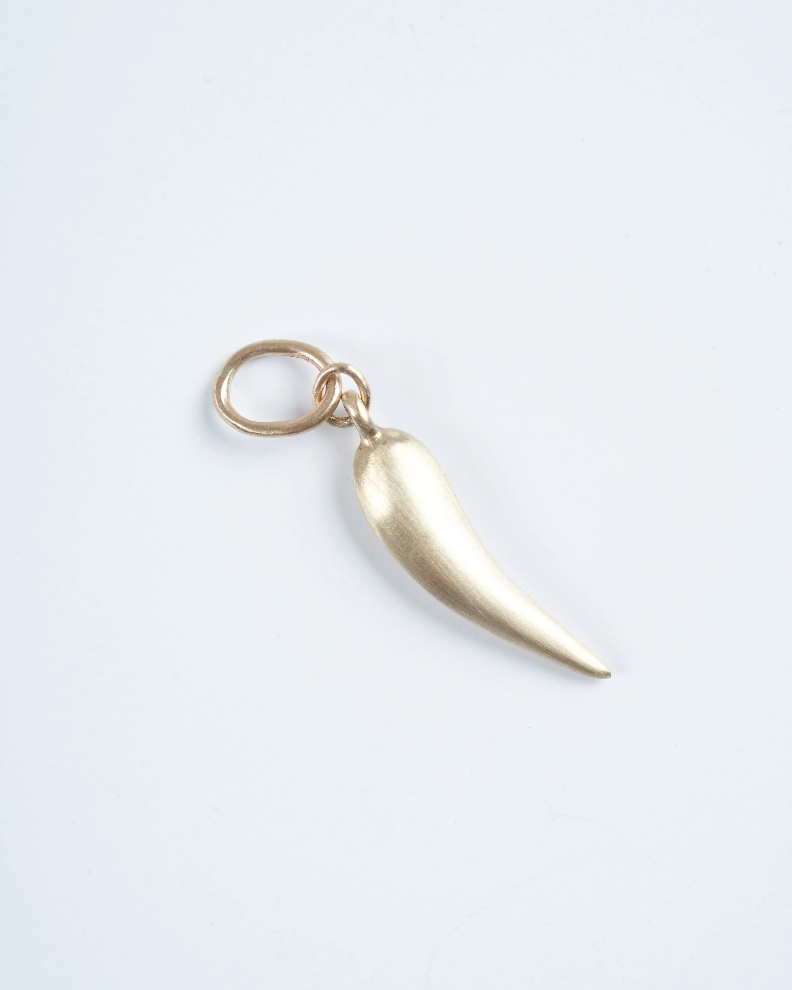 solid chili pendant - gold