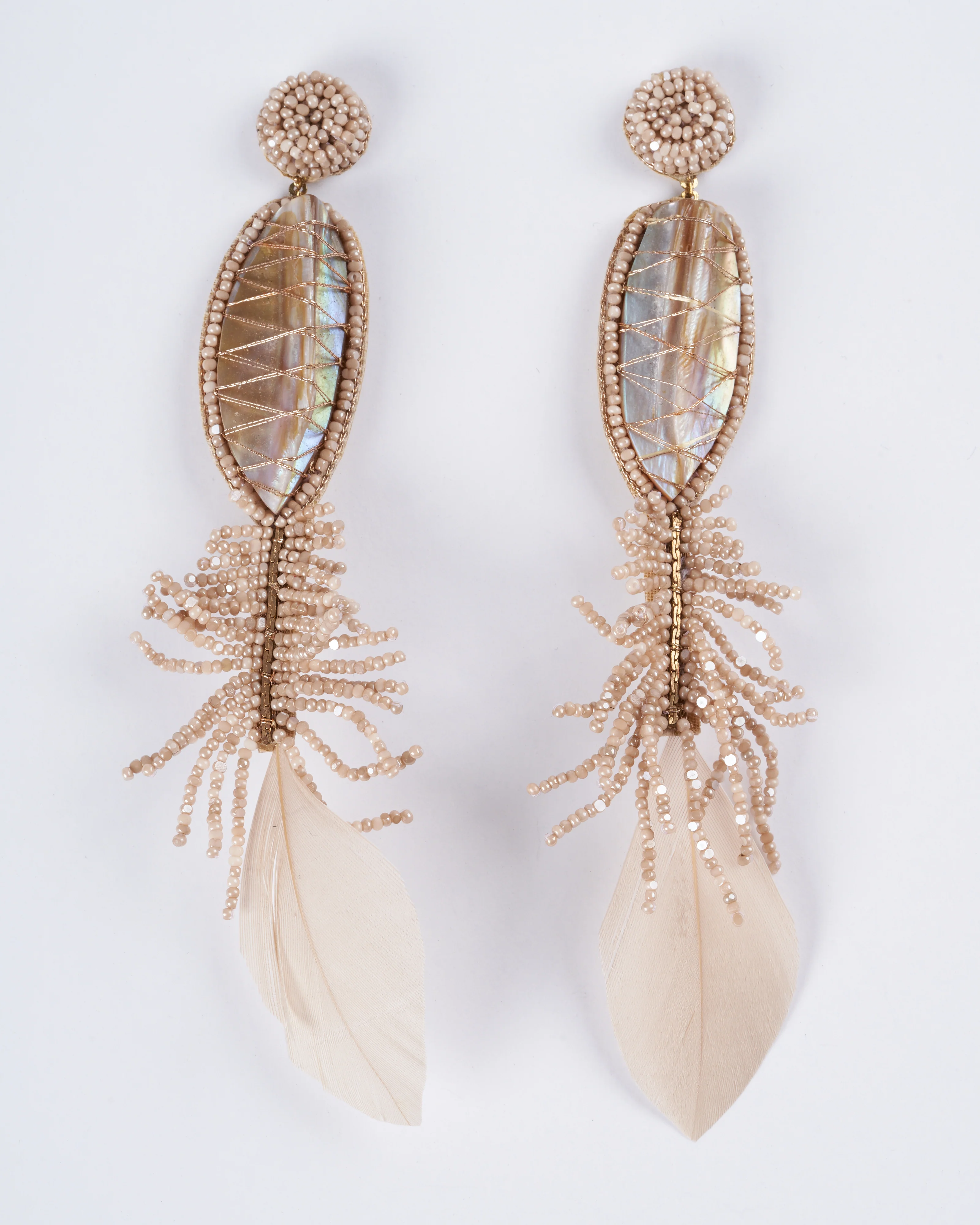 dishani earrings - cream