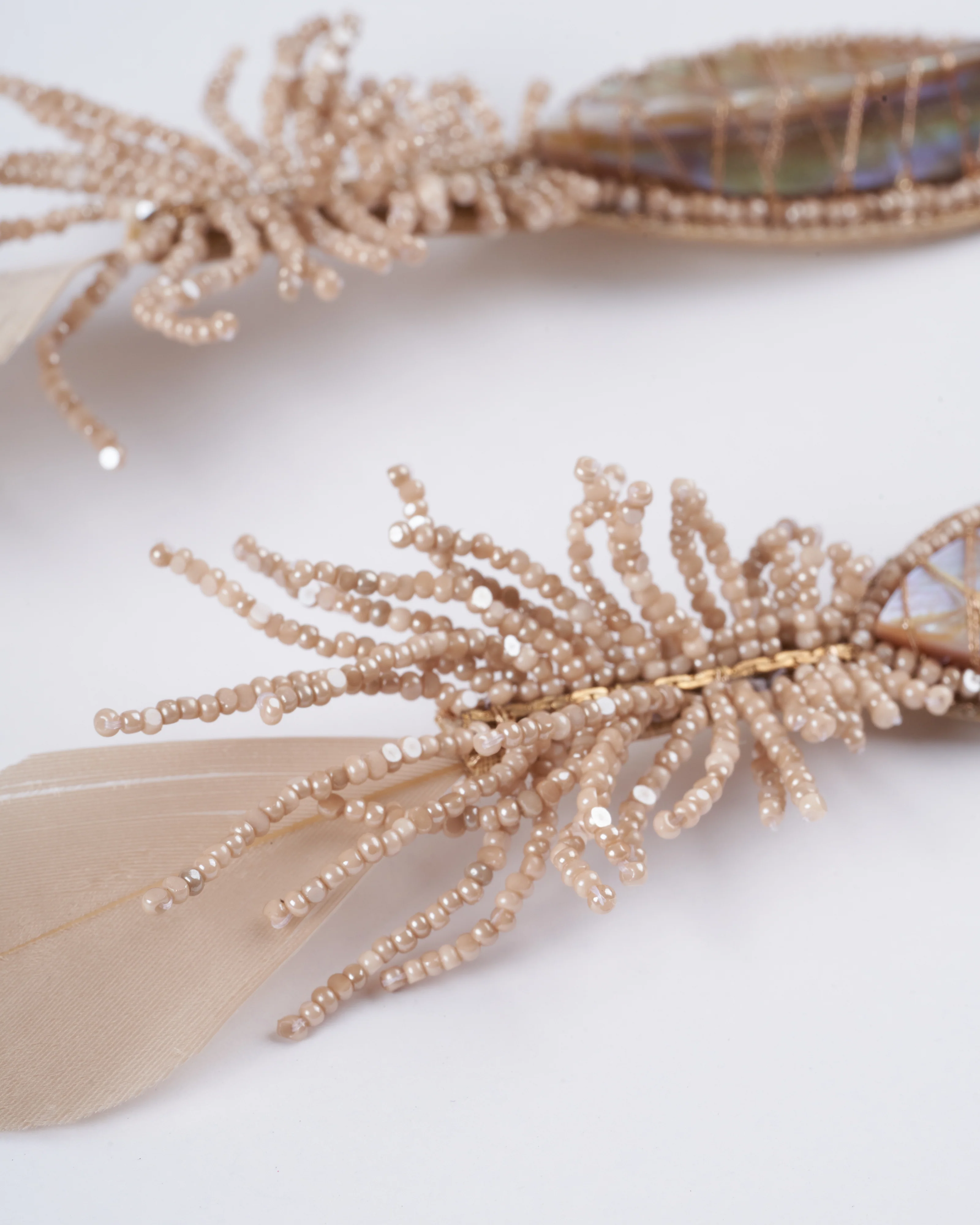 dishani earrings - cream - Image 3