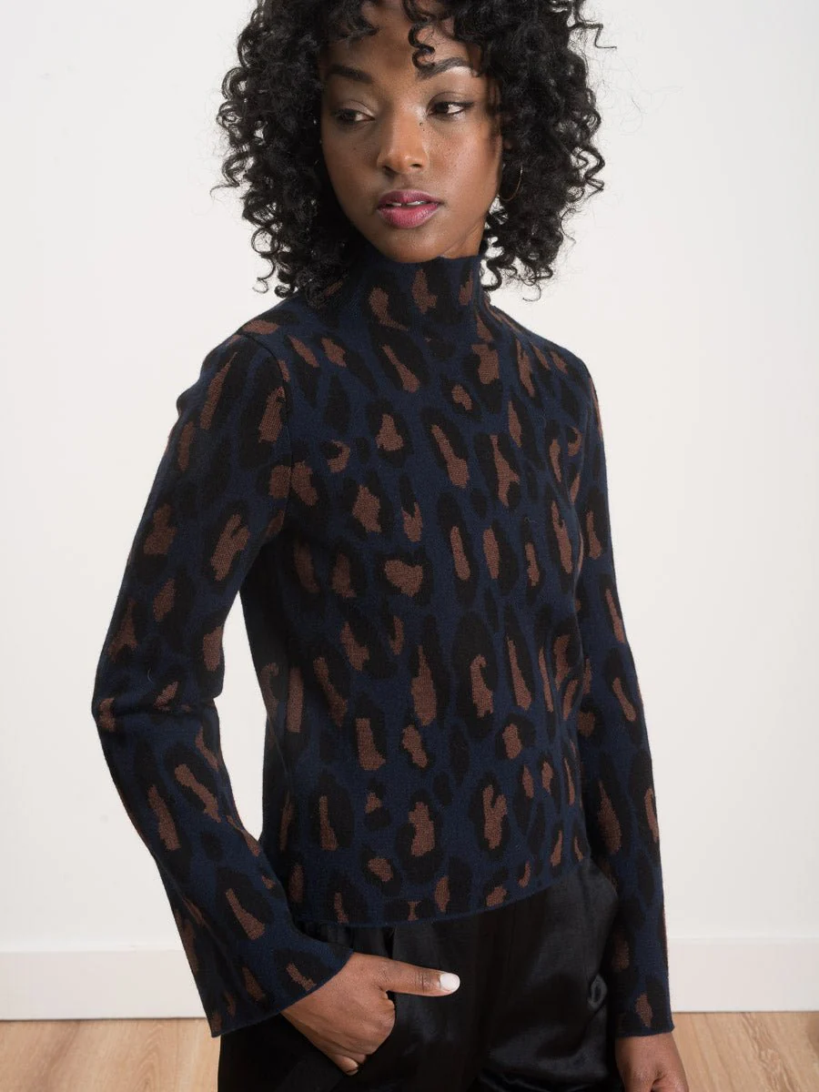 amina sweater - navy combo - Image 3