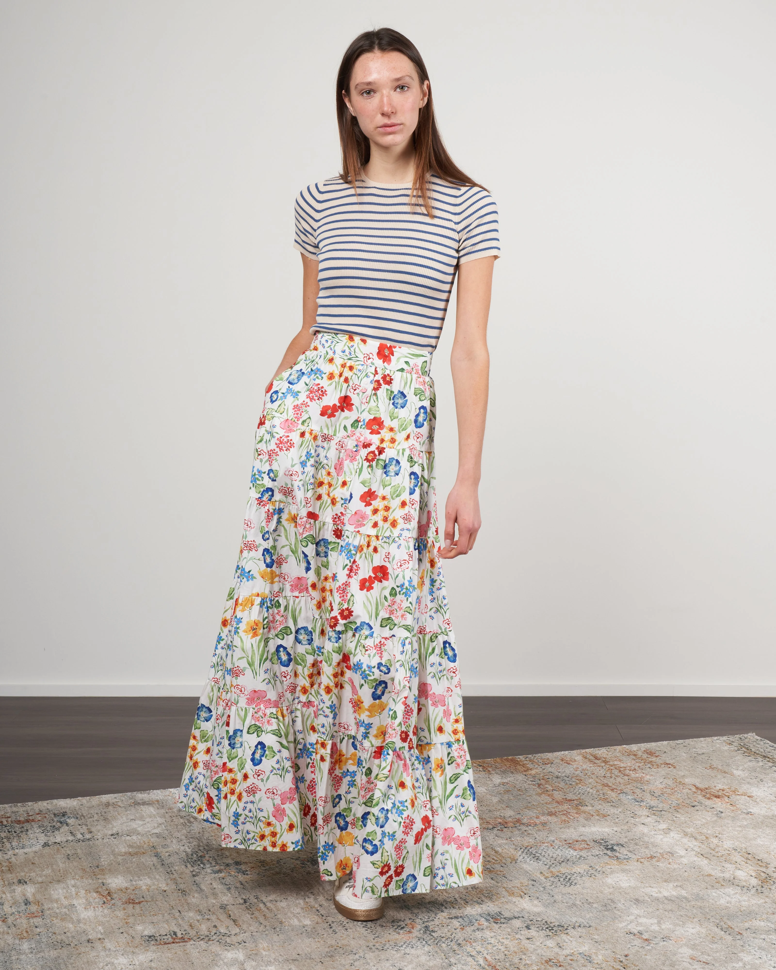 isla stripe top - buttermilk/blue combo - Image 2