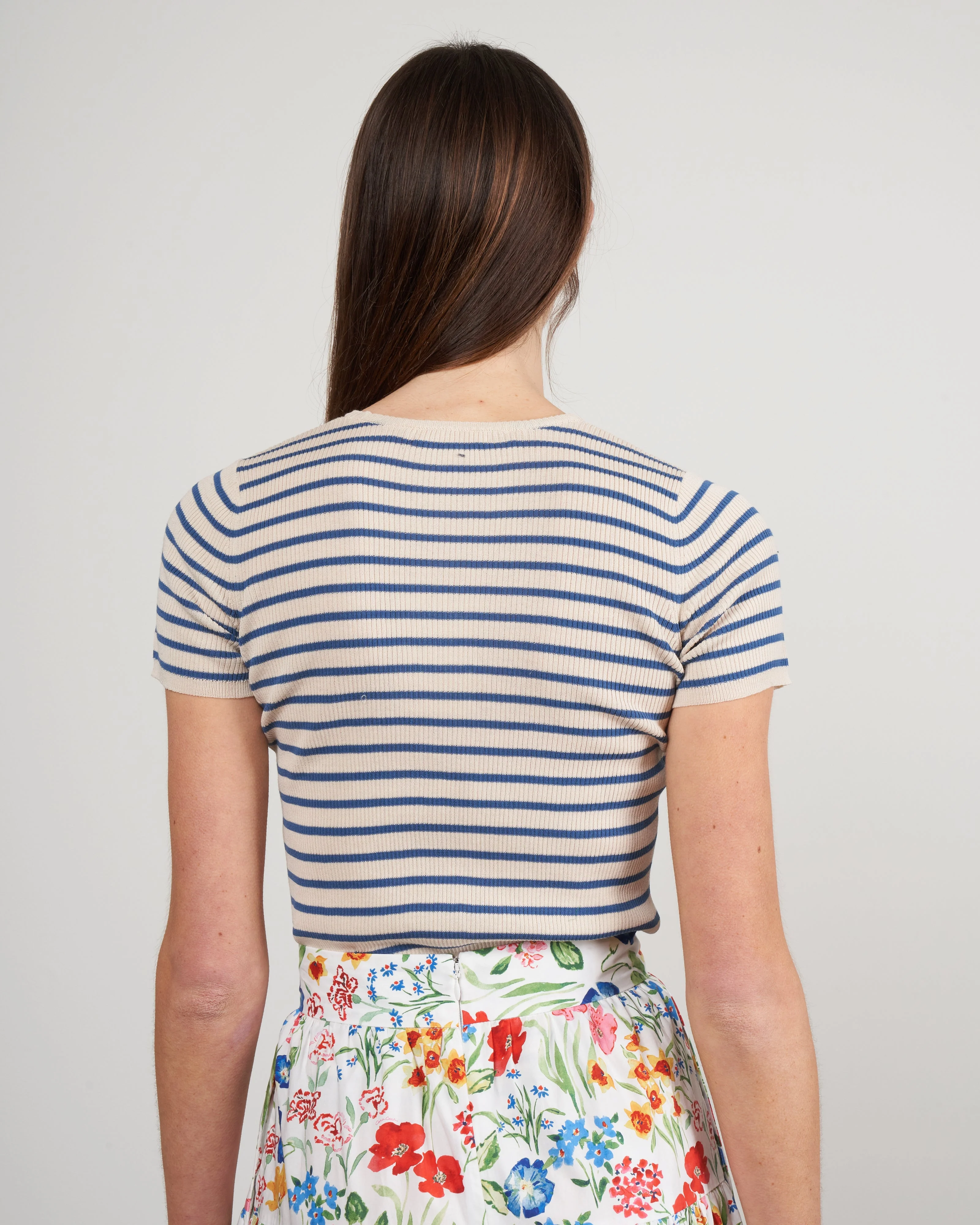 isla stripe top - buttermilk/blue combo - Image 4
