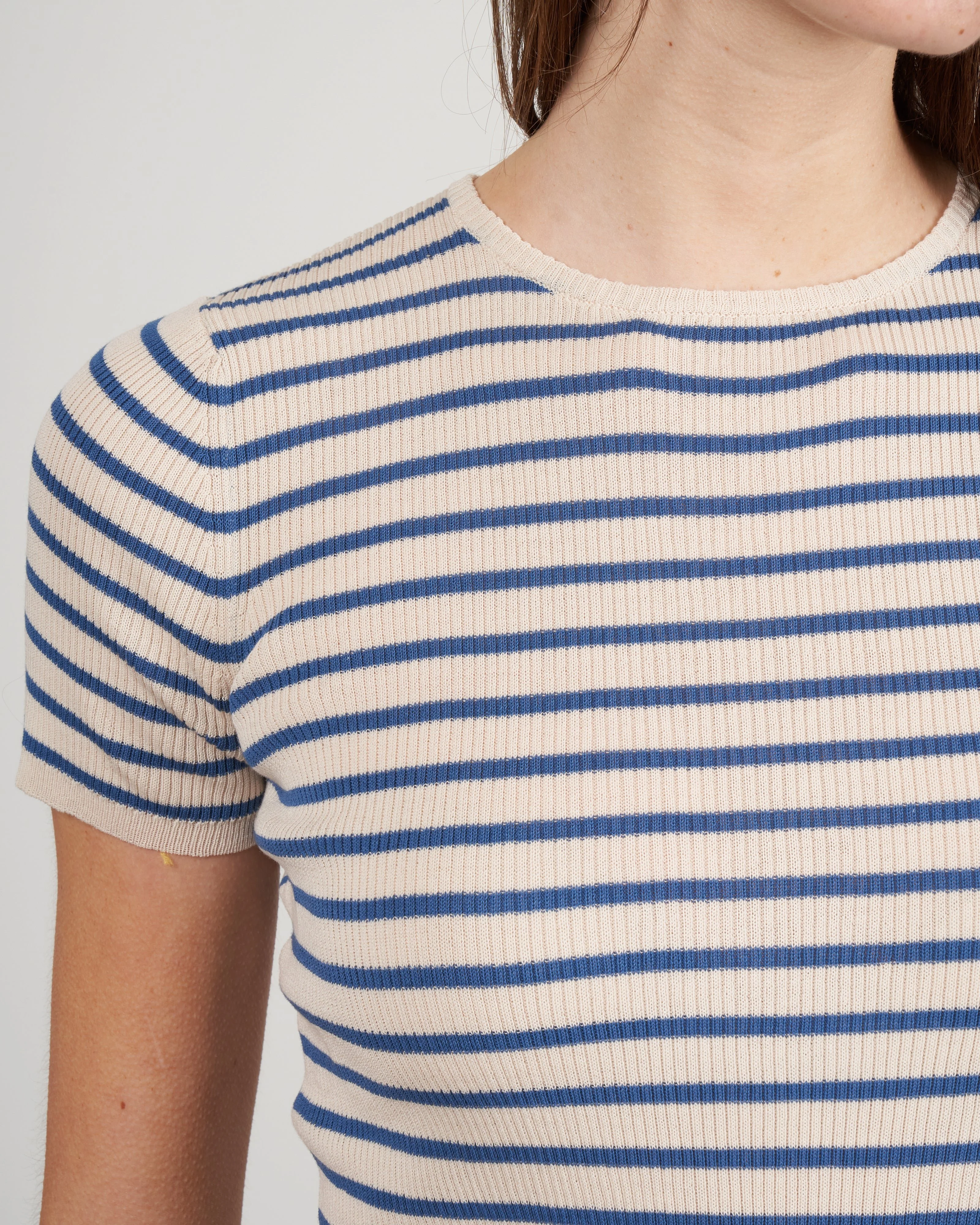 isla stripe top - buttermilk/blue combo - Image 5