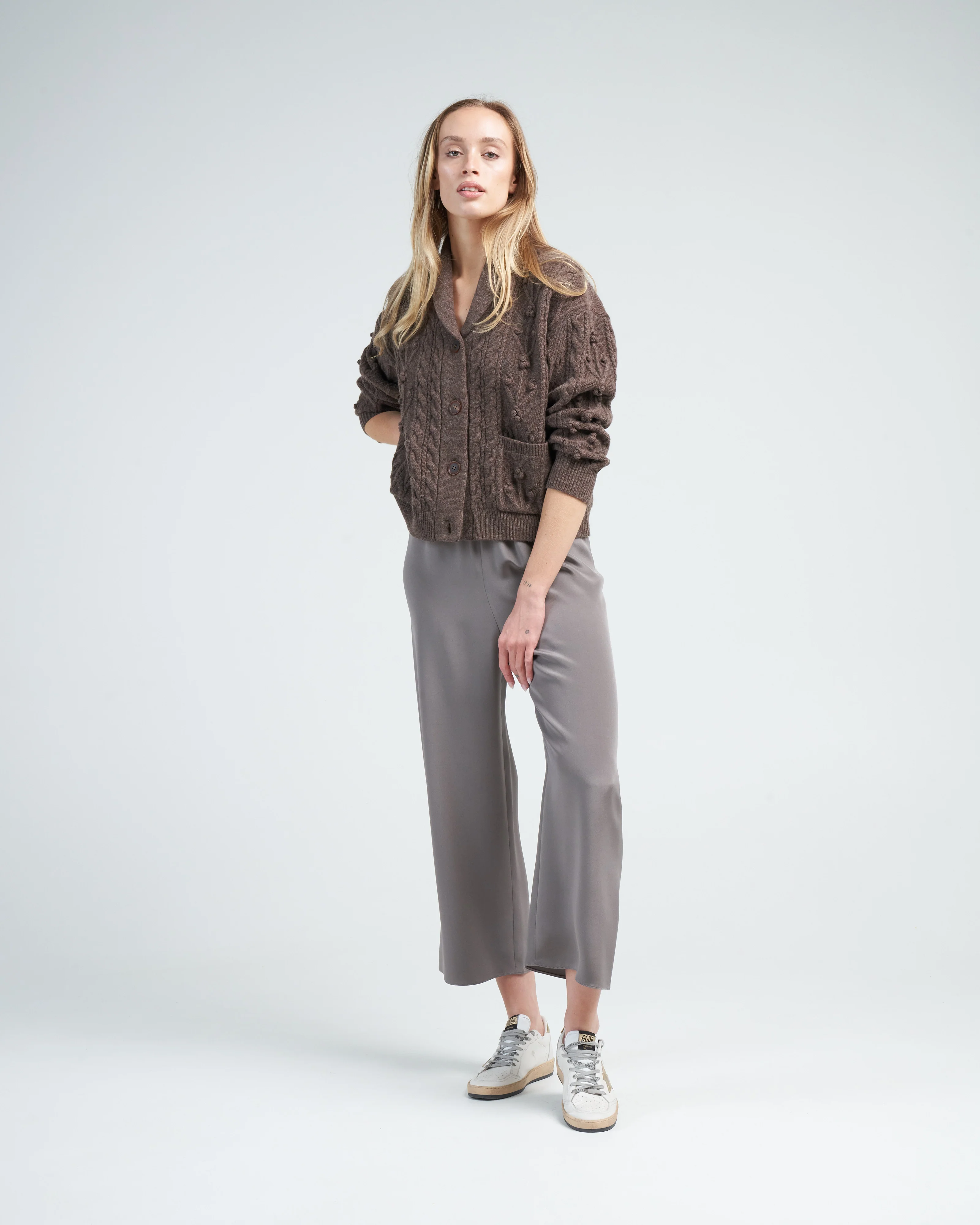 kled cardigan - heather brown - Image 3