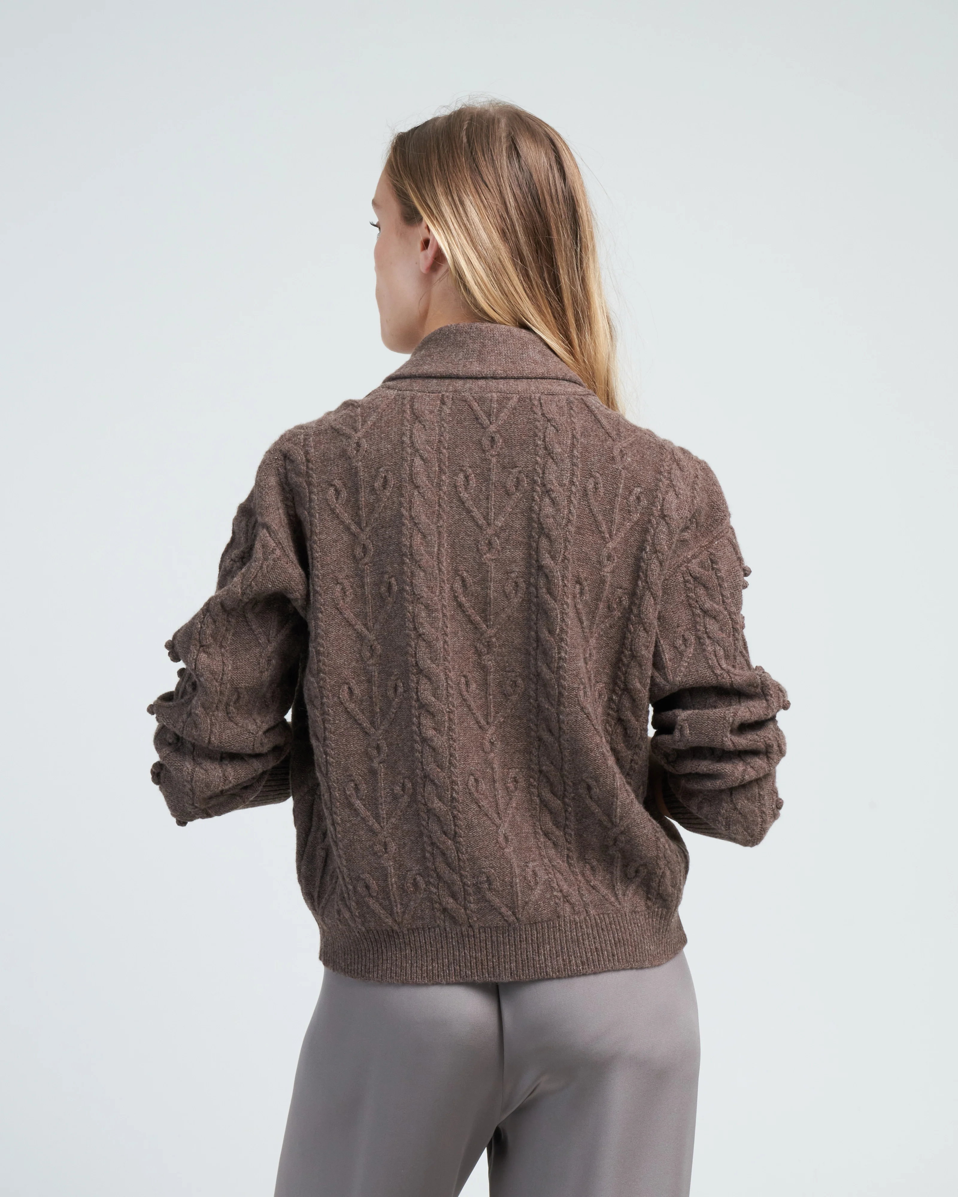 kled cardigan - heather brown - Image 5