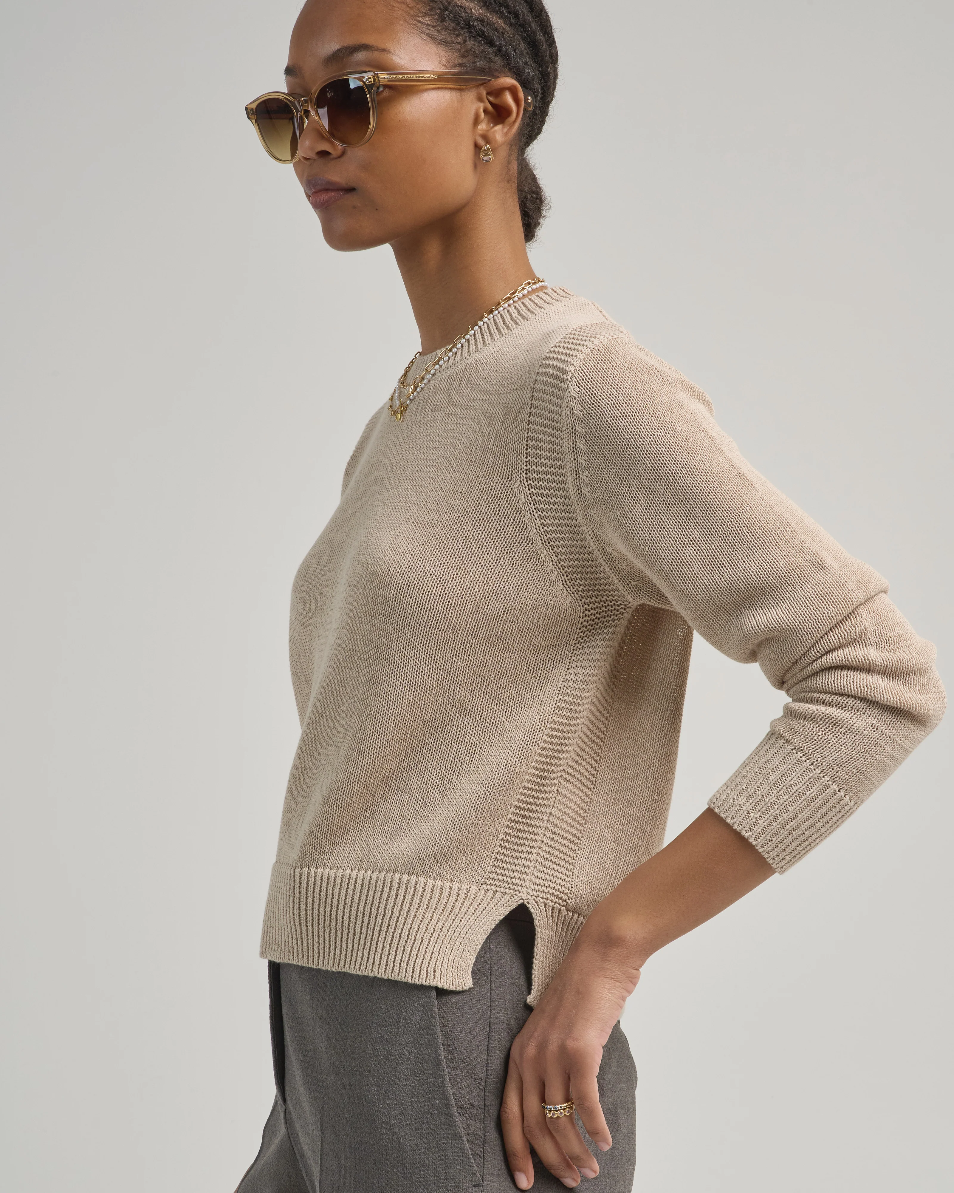lana cotton linen sweater - Image 2