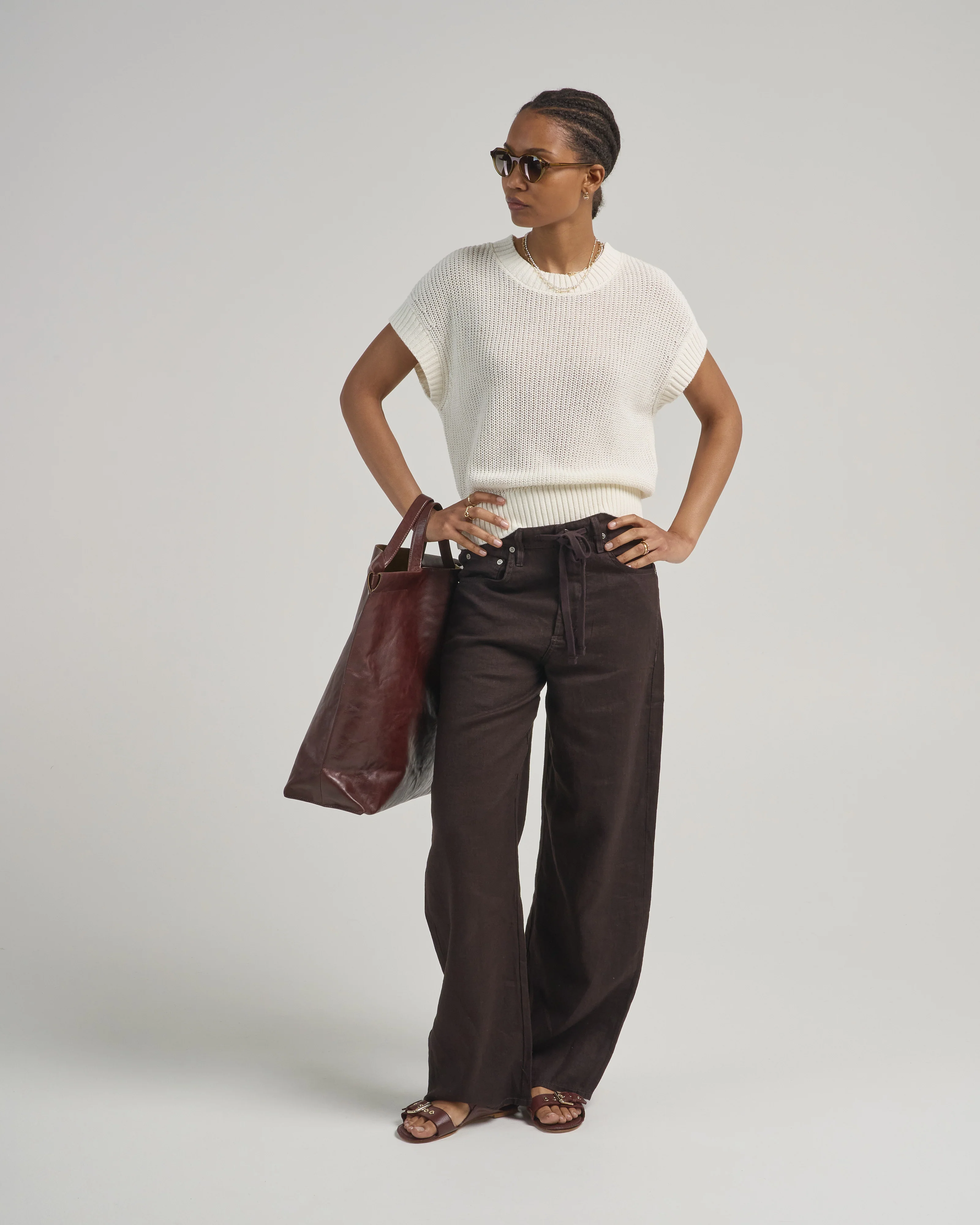 marlowe cotton linen top - Image 2