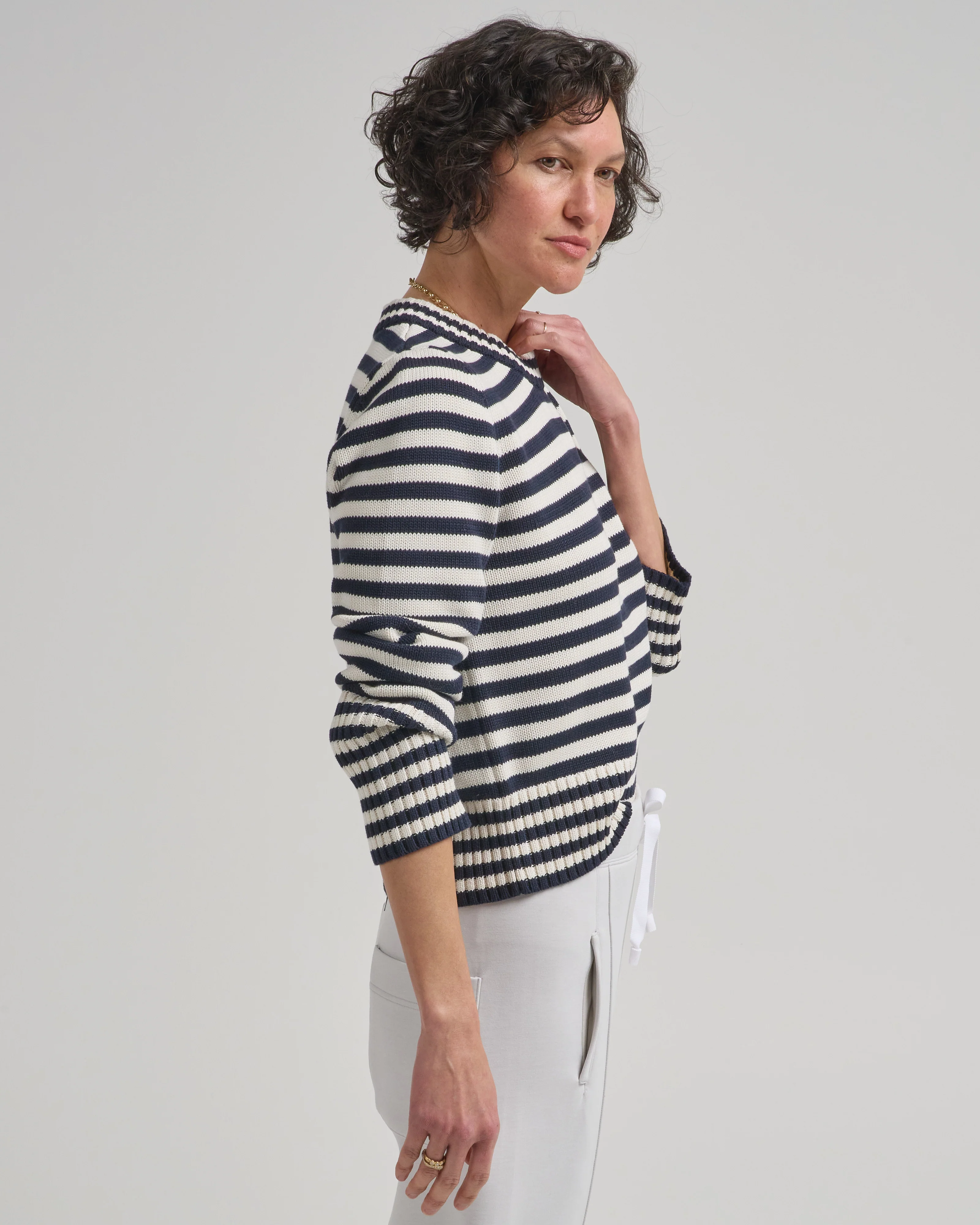 micha stripe cotton sweater - Image 3