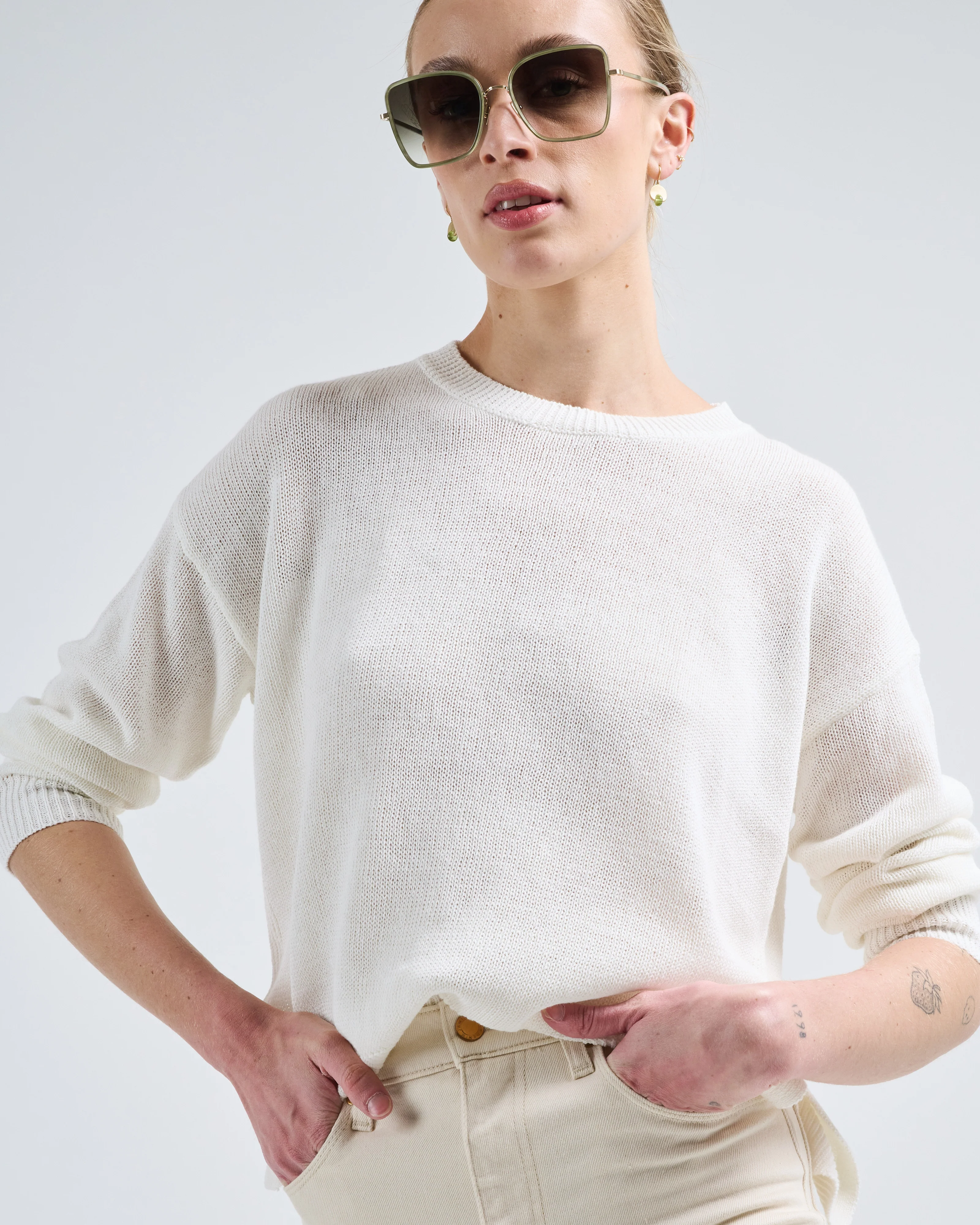 nadin cotton linen sweater - Image 5