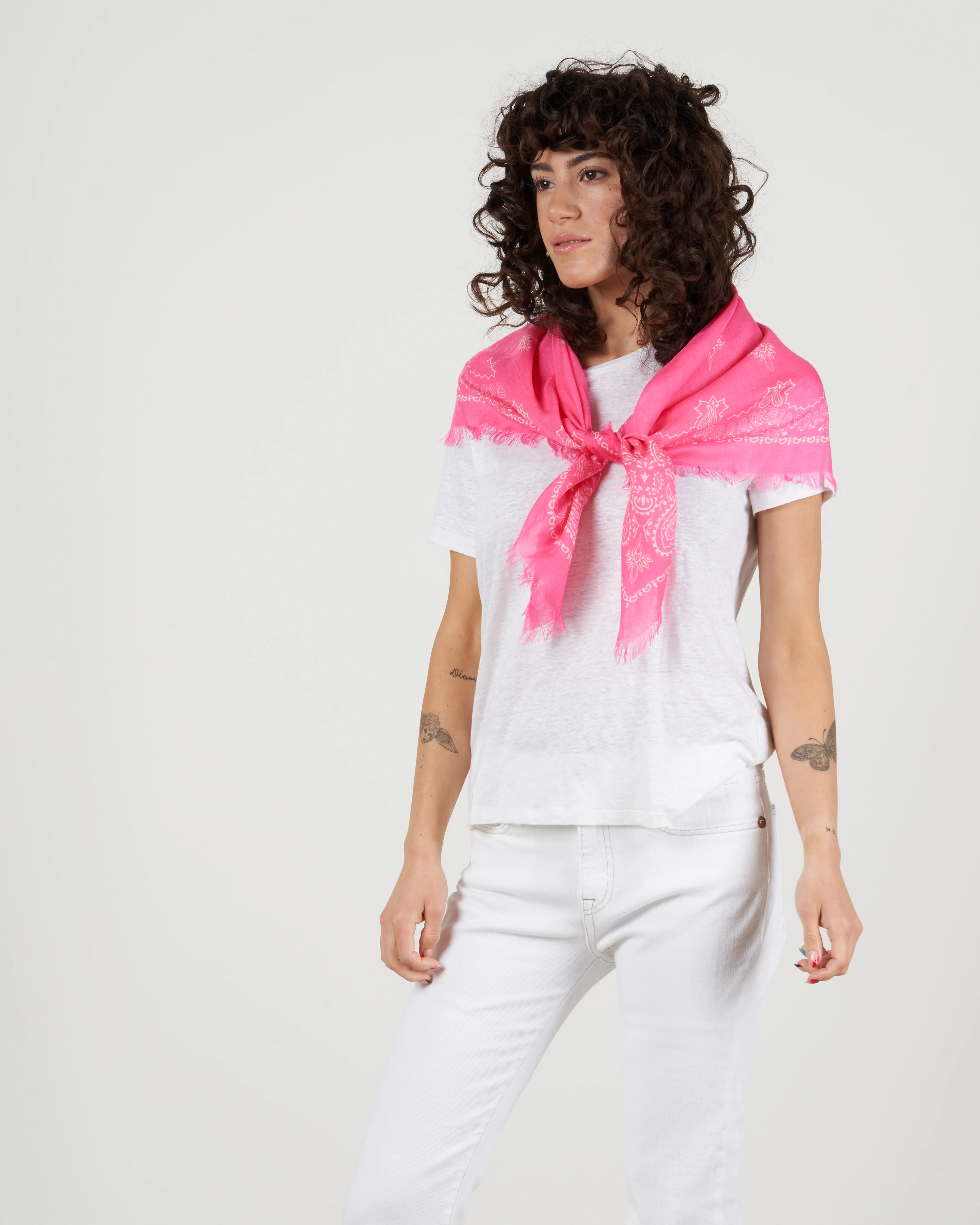 bandana scarf - hot pink - Image 4