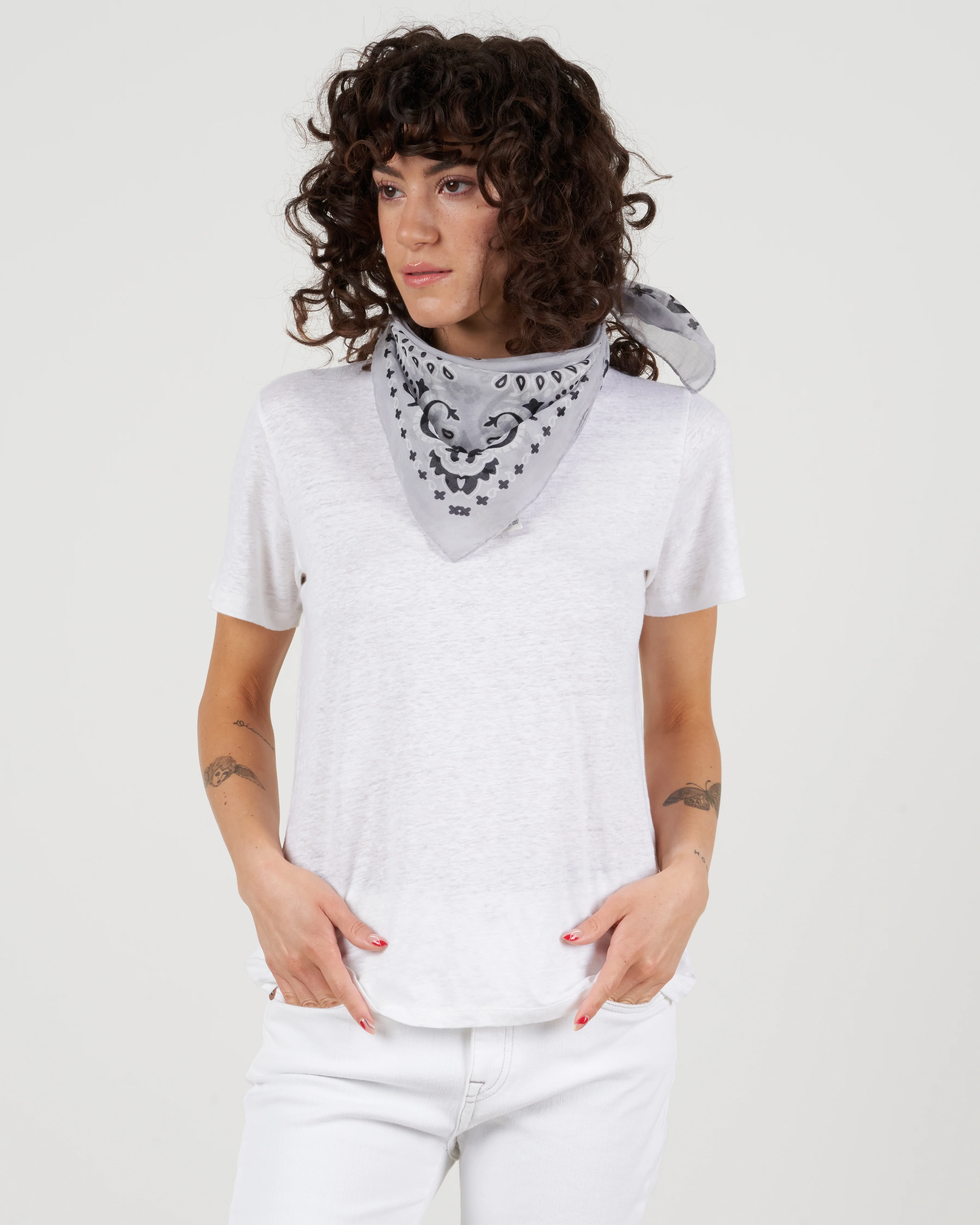 cot bandana scarf - iced grey - Image 2