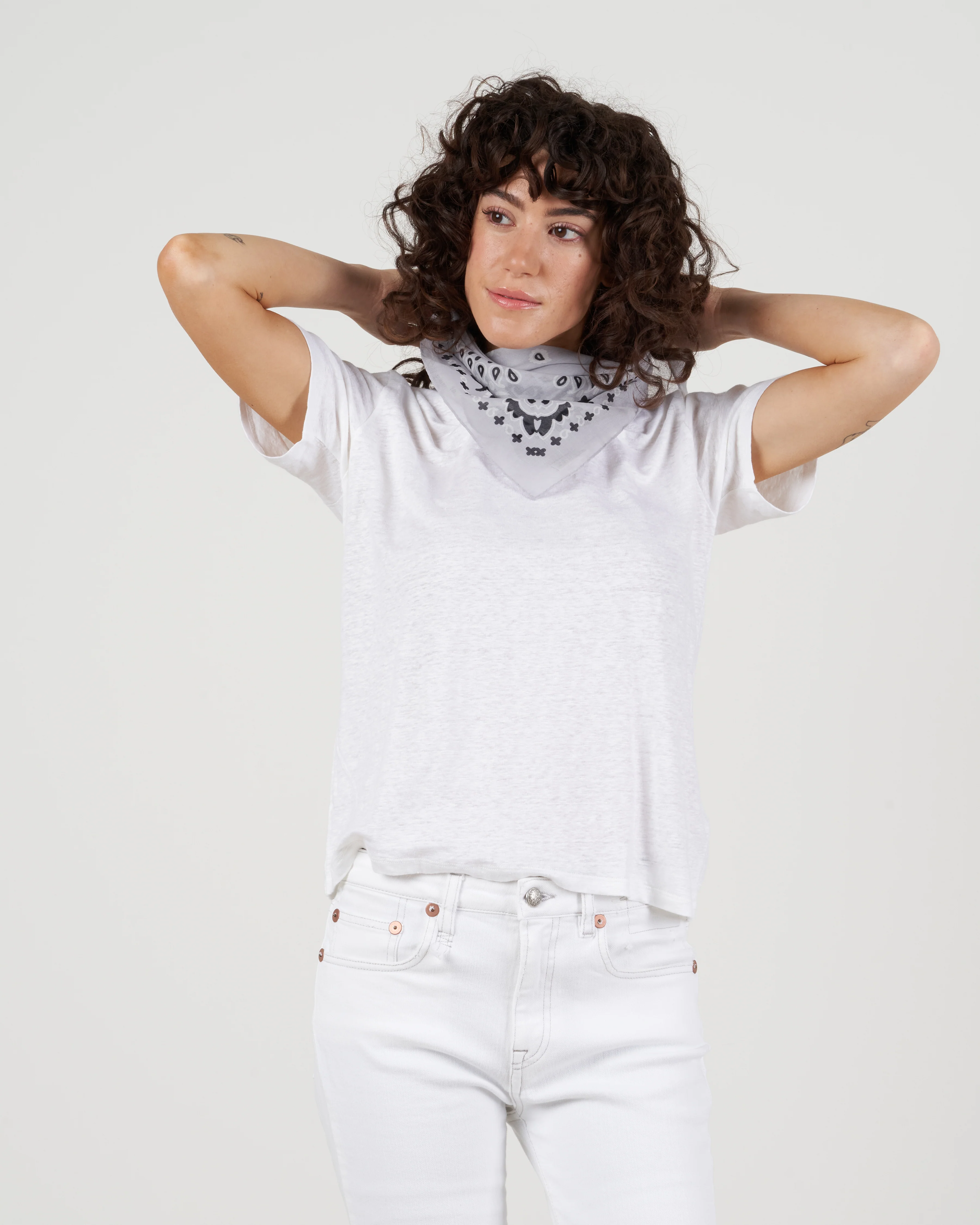 cot bandana scarf - iced grey - Image 3