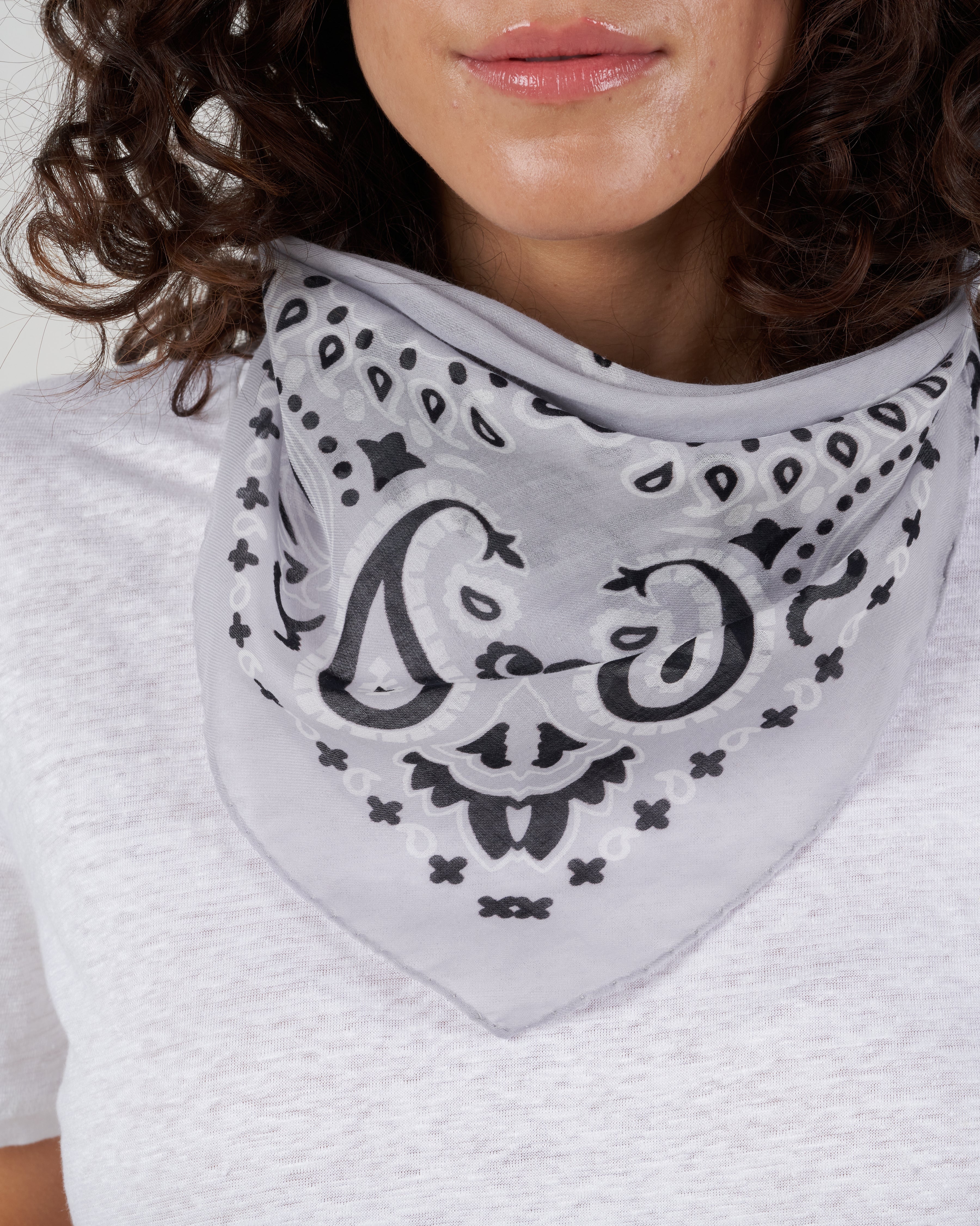 cot bandana scarf - iced grey - Image 4